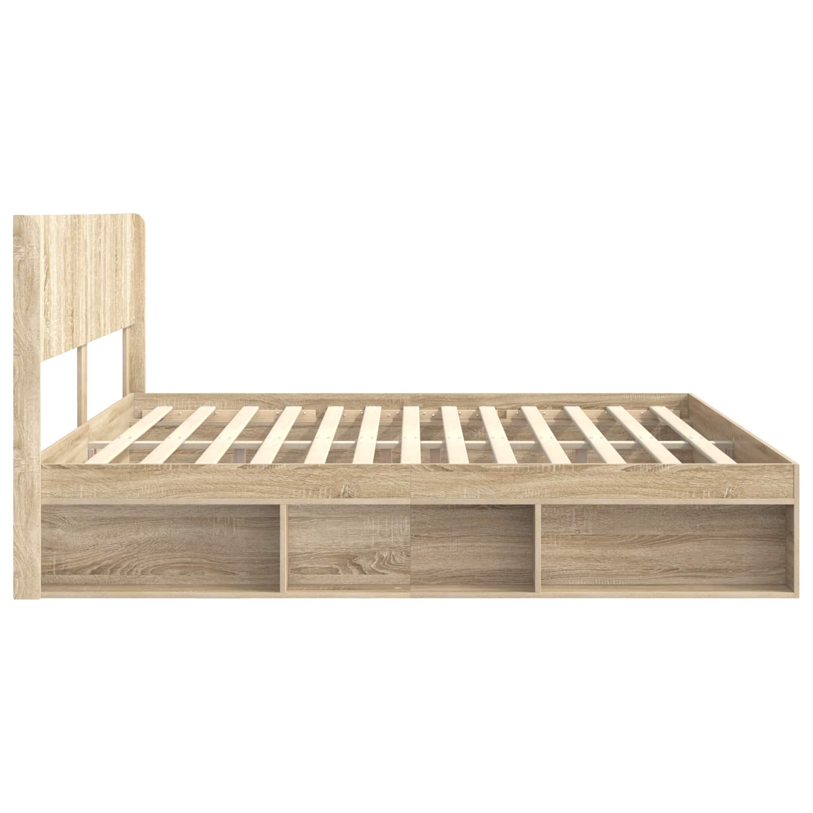 Cadre de lit avec rangement et tête de lit 3 pcs - XIOS