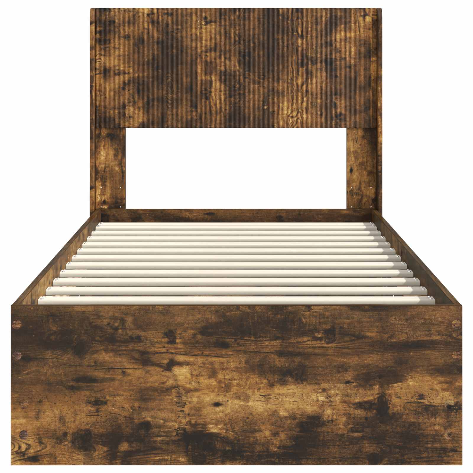 Cadre de lit avec rangement et tête de lit Chêne fumé - XIOS