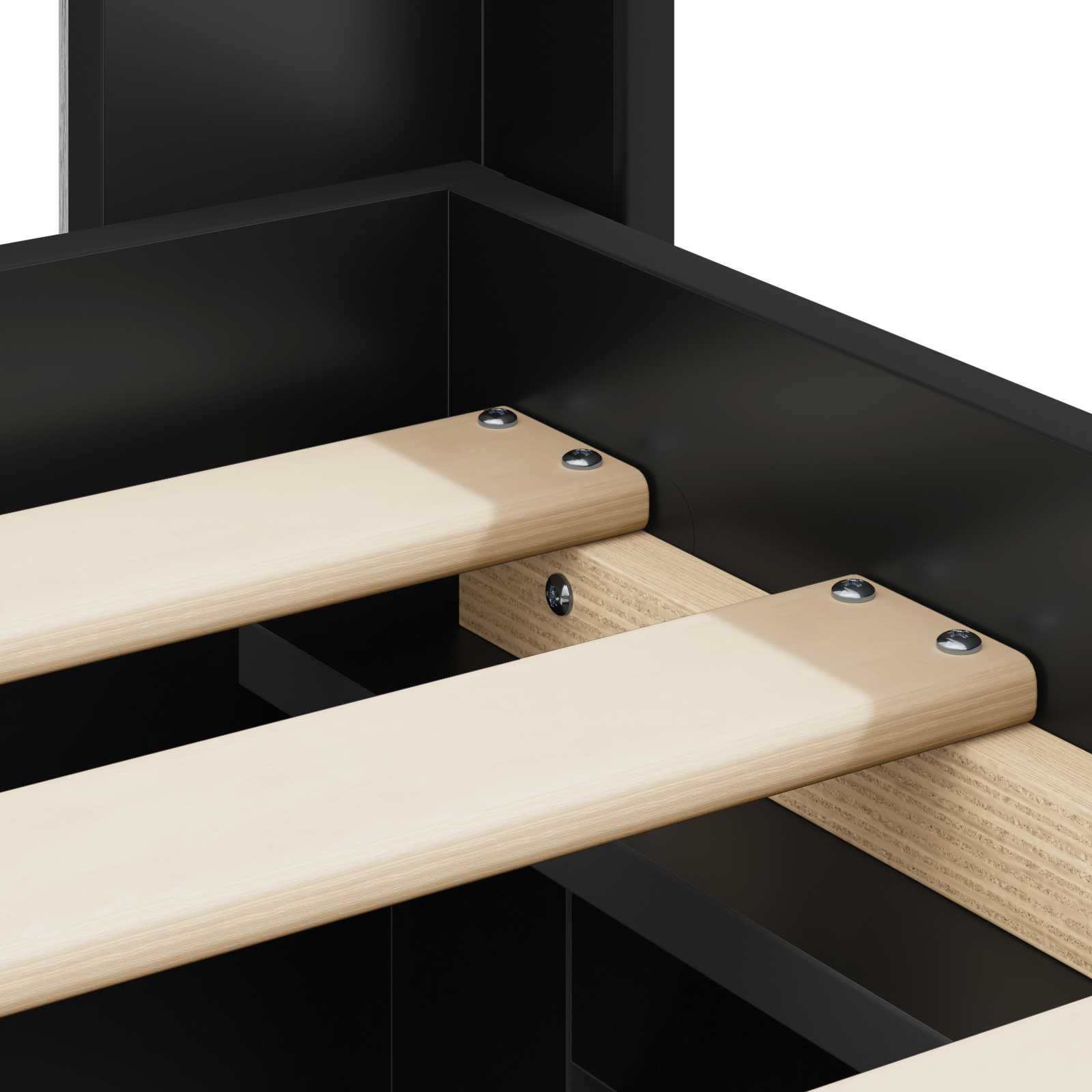Cadre de lit avec rangement et tête de lit 3 pcs - XIOS