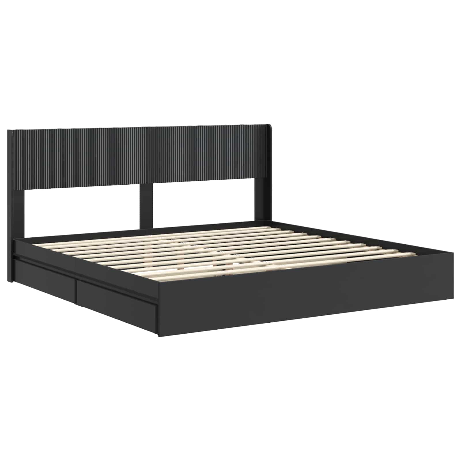 Cadre de lit avec rangement et tête de lit 3 pcs - XIOS