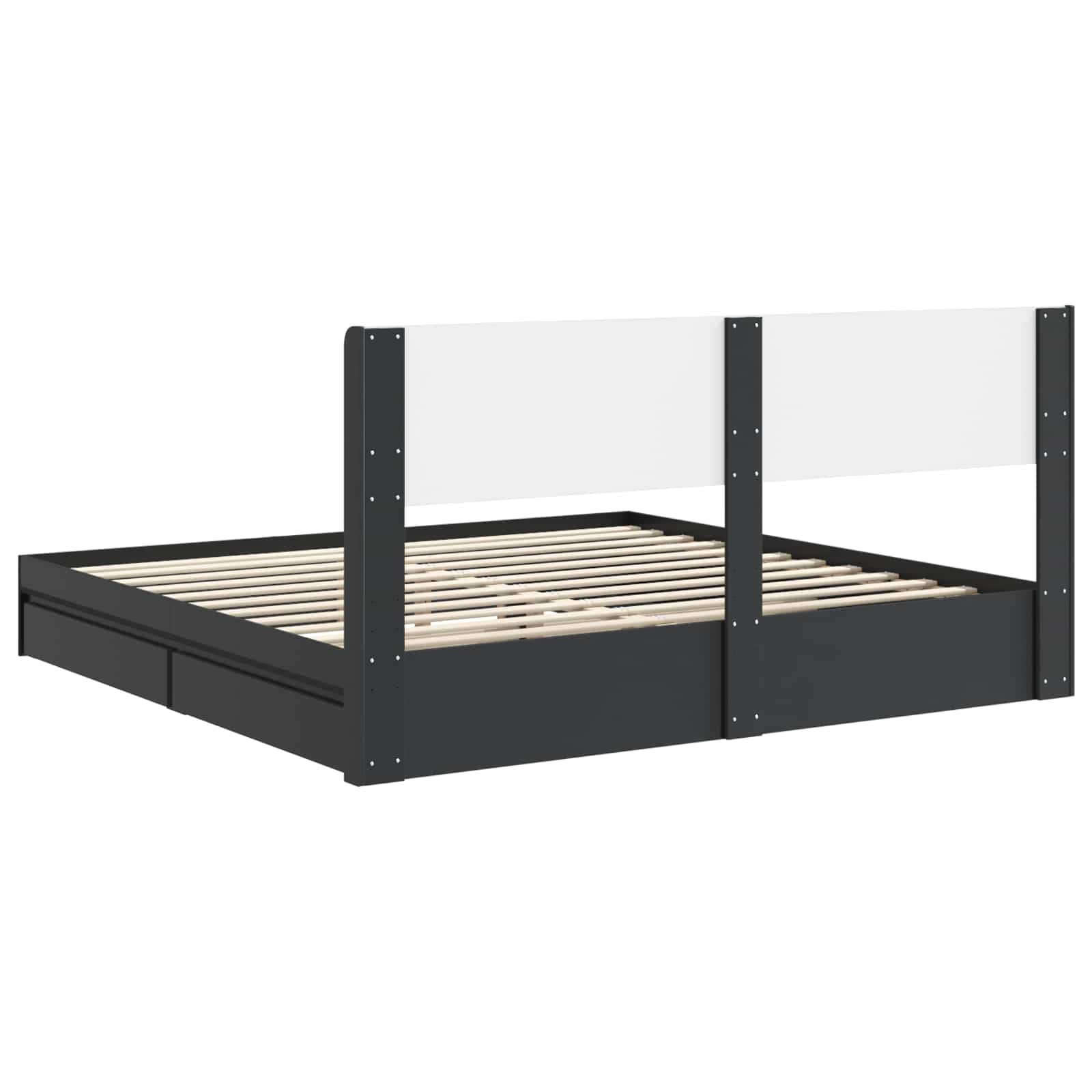 Cadre de lit avec rangement et tête de lit 3 pcs - XIOS