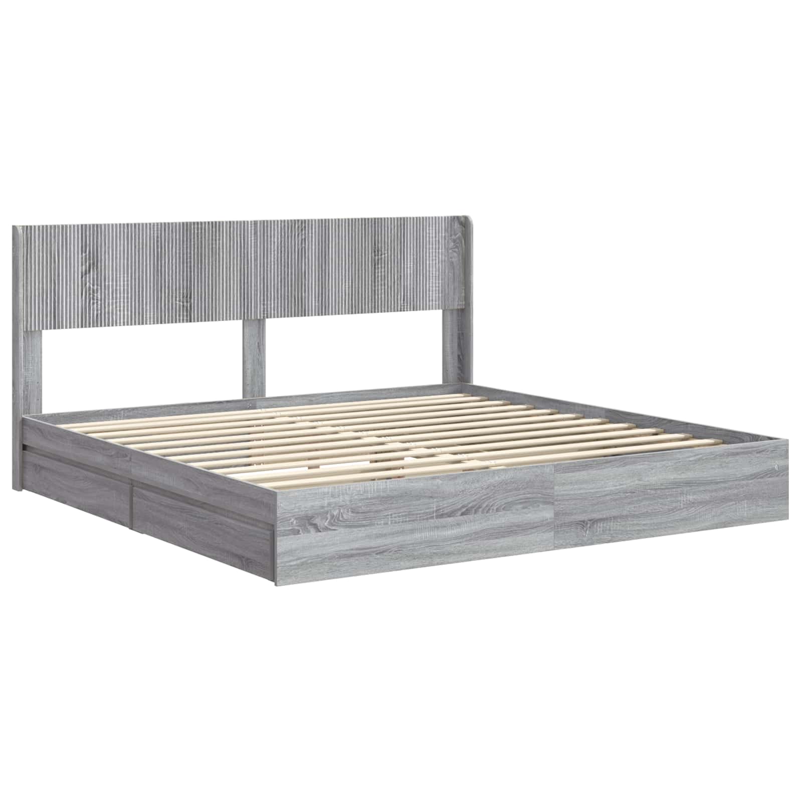 Cadre de lit avec rangement et tête de lit 3 pcs - XIOS