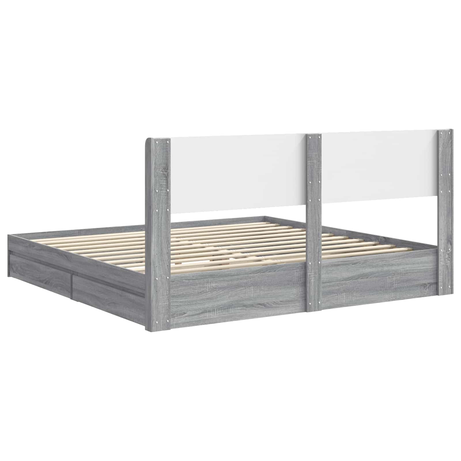 Cadre de lit avec rangement et tête de lit 3 pcs - XIOS