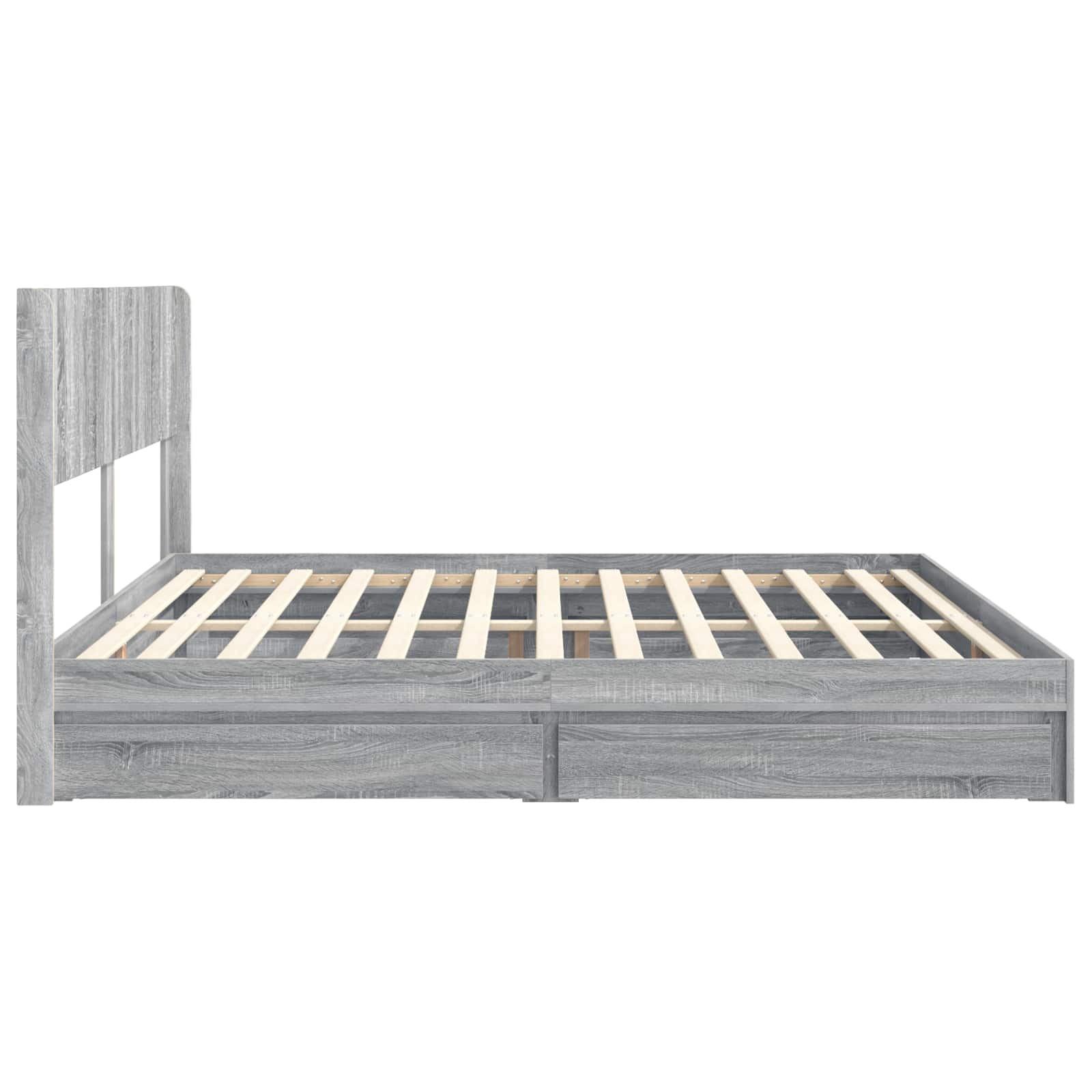 Cadre de lit avec rangement et tête de lit 3 pcs - XIOS
