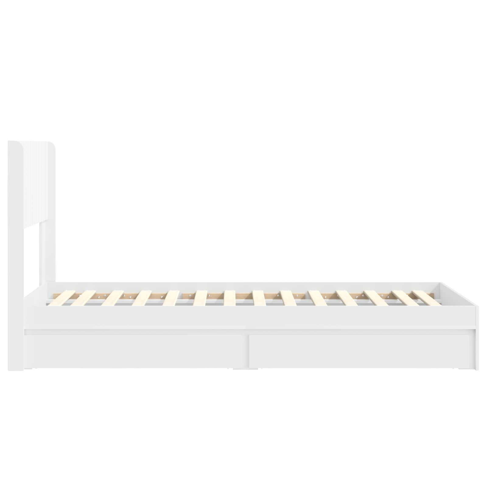 Cadre de lit avec rangement et tête de lit Blanc 90 x 200 cm - XIOS