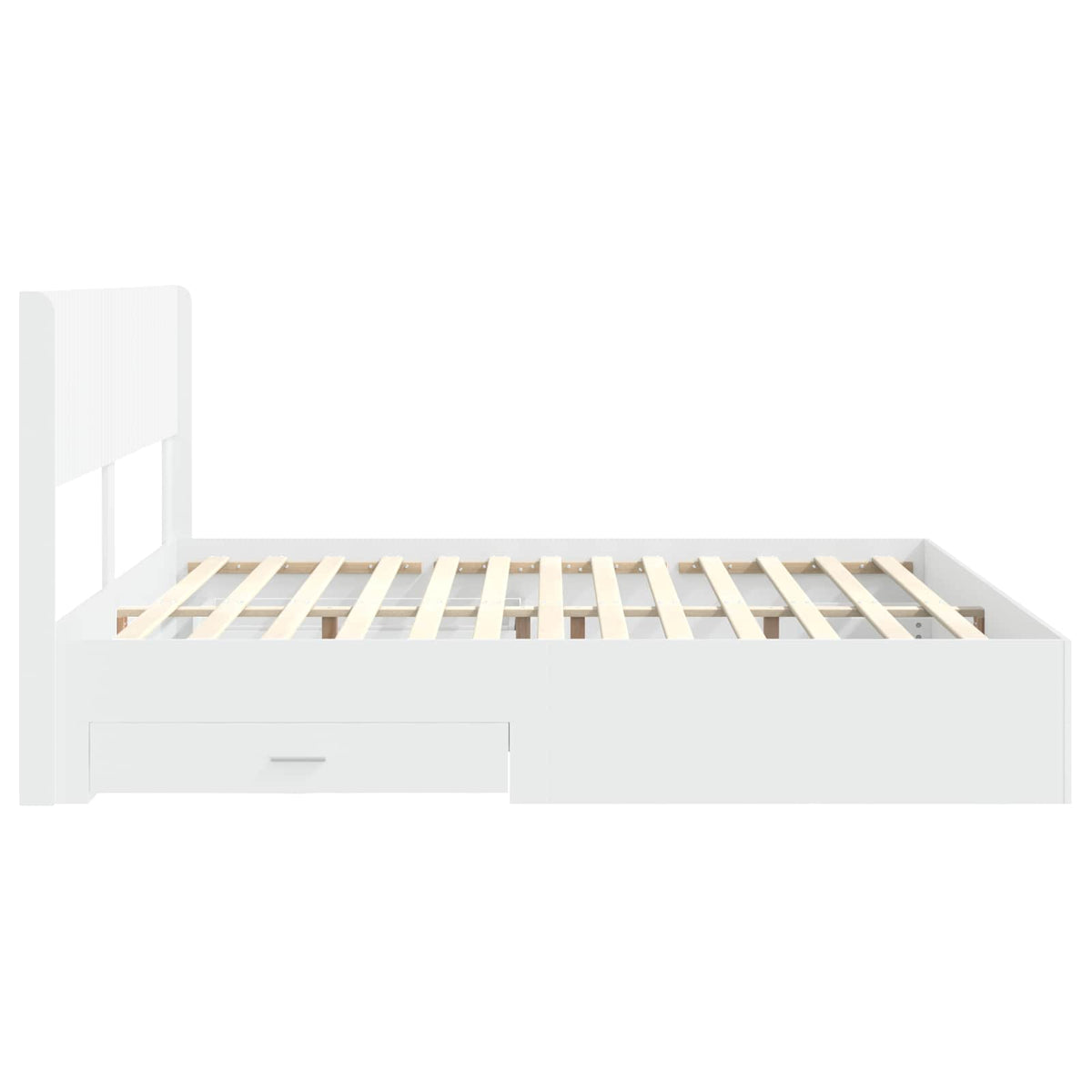 Cadre de lit avec rangement et tête de lit Blanc