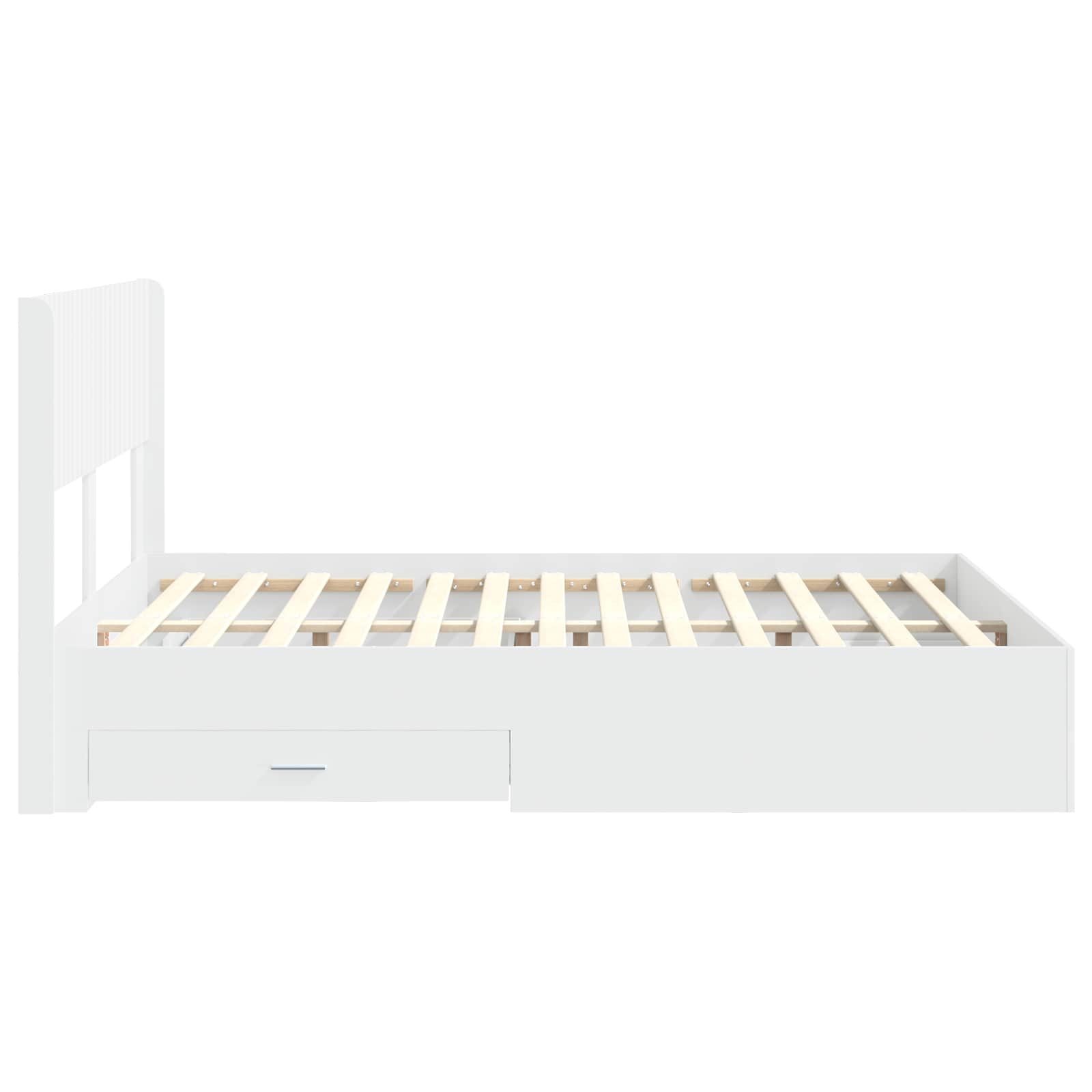 Cadre de lit avec rangement et tête de lit Blanc