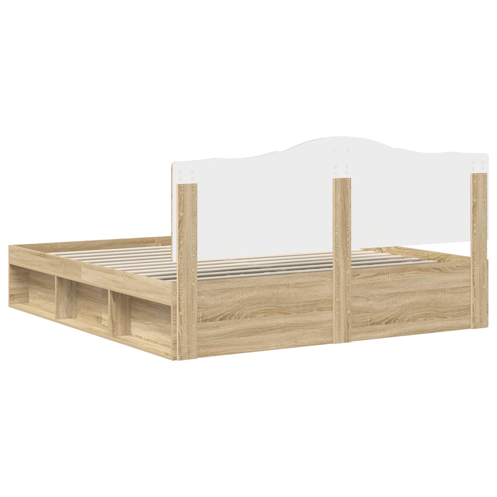 Cadre de lit avec tête de lit Sonoma 200 x 200 cm Pin massif