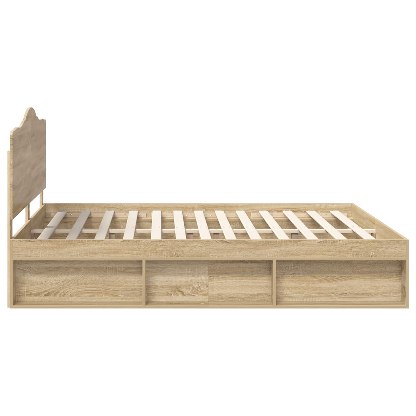 Cadre de lit avec tête de lit Sonoma 200 x 200 cm Pin massif