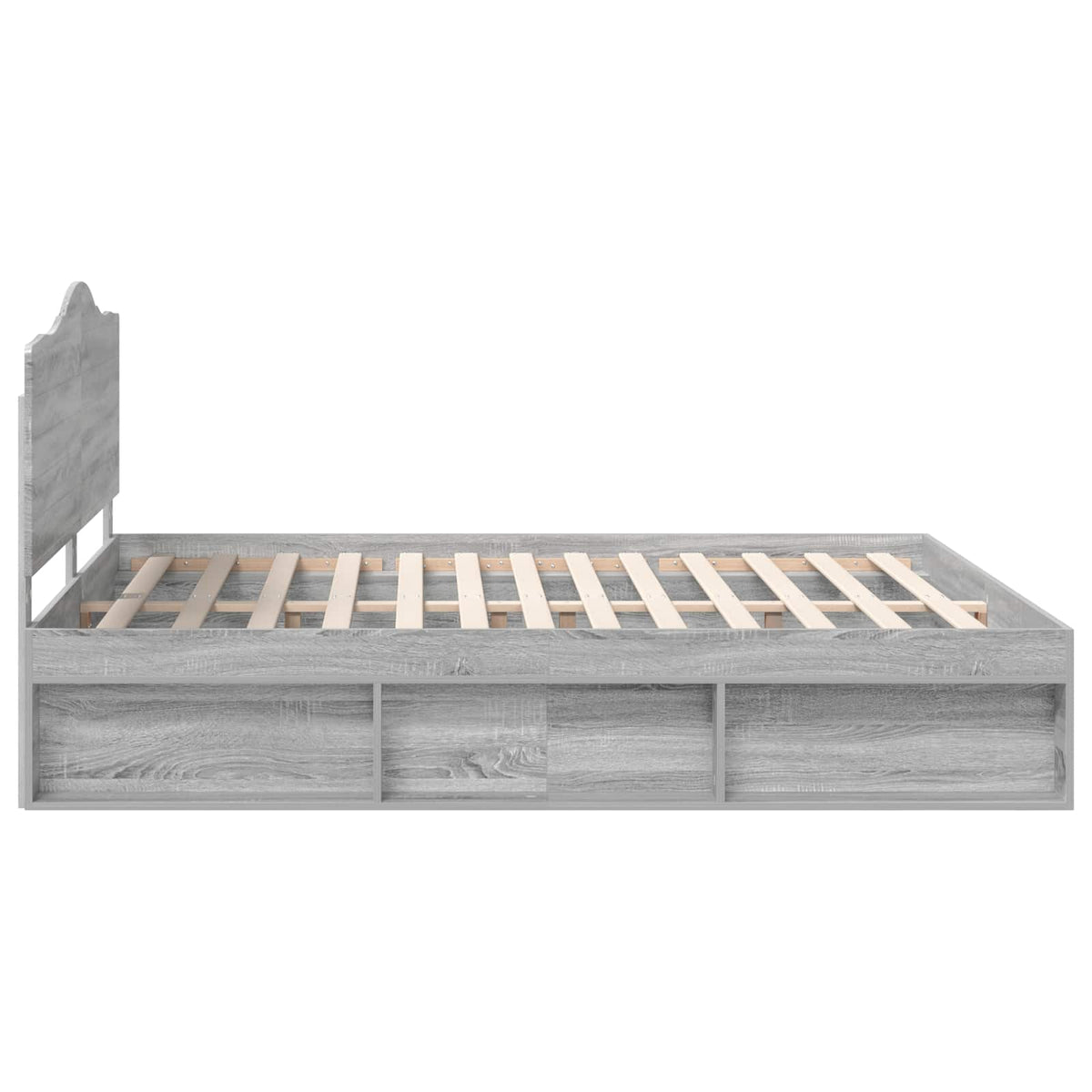 Cadre de lit Gris Sonoma 200 x 200 cm Pin massif - XIOS