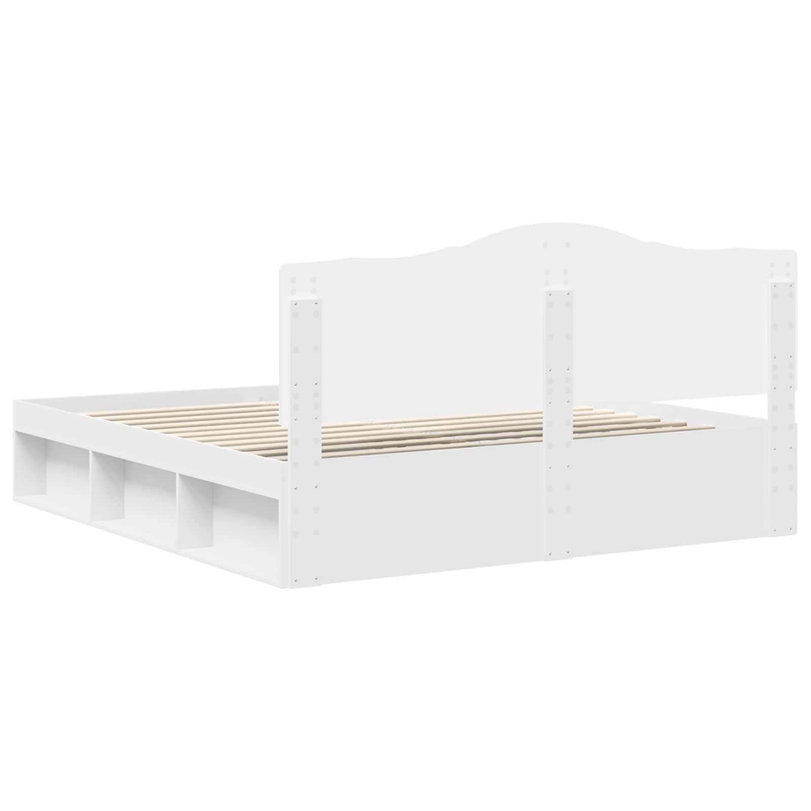 Cadre de lit avec tête de lit Blanc 180 x 200 cm Pin massif - XIOS