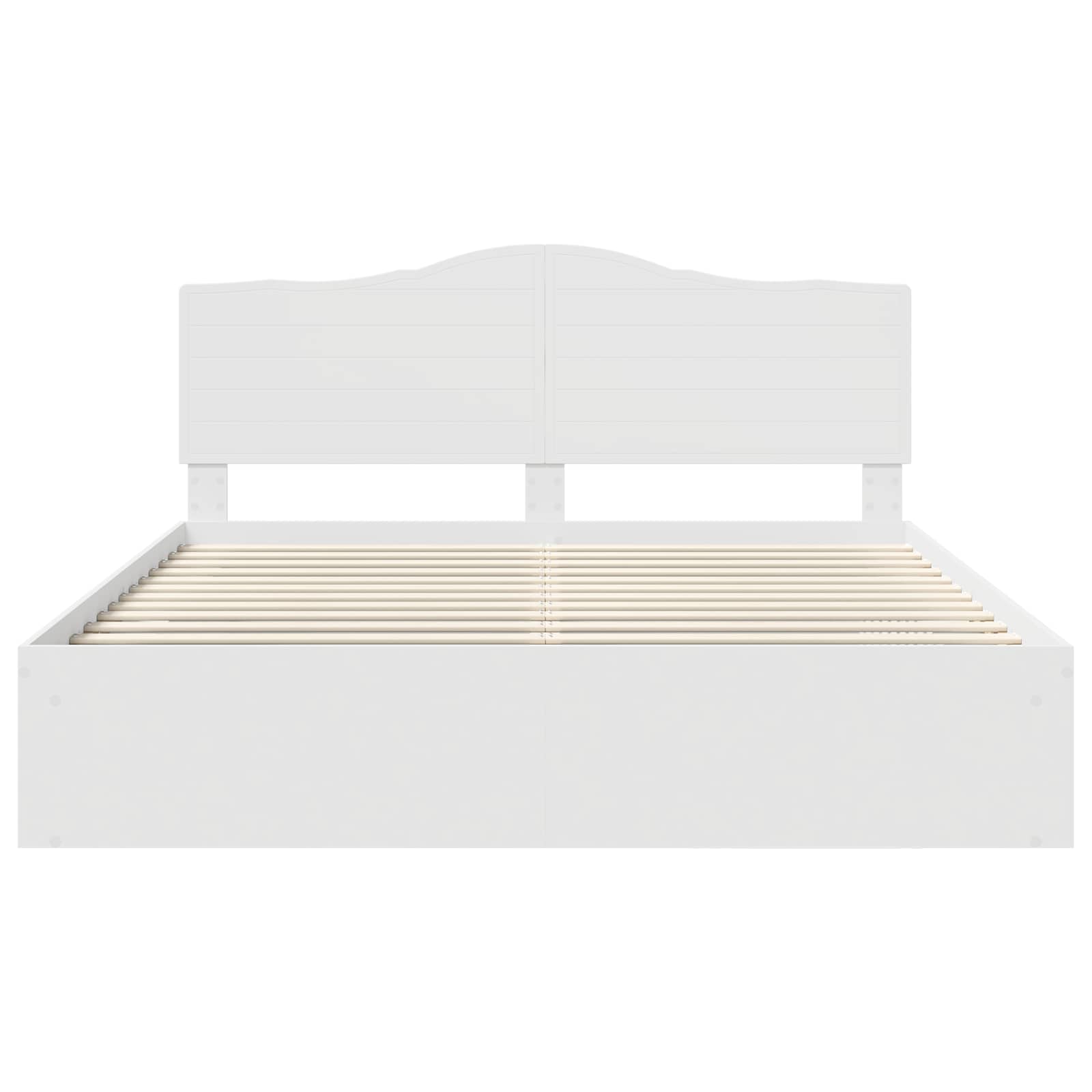 Cadre de lit avec tête de lit Blanc 180 x 200 cm Pin massif - XIOS