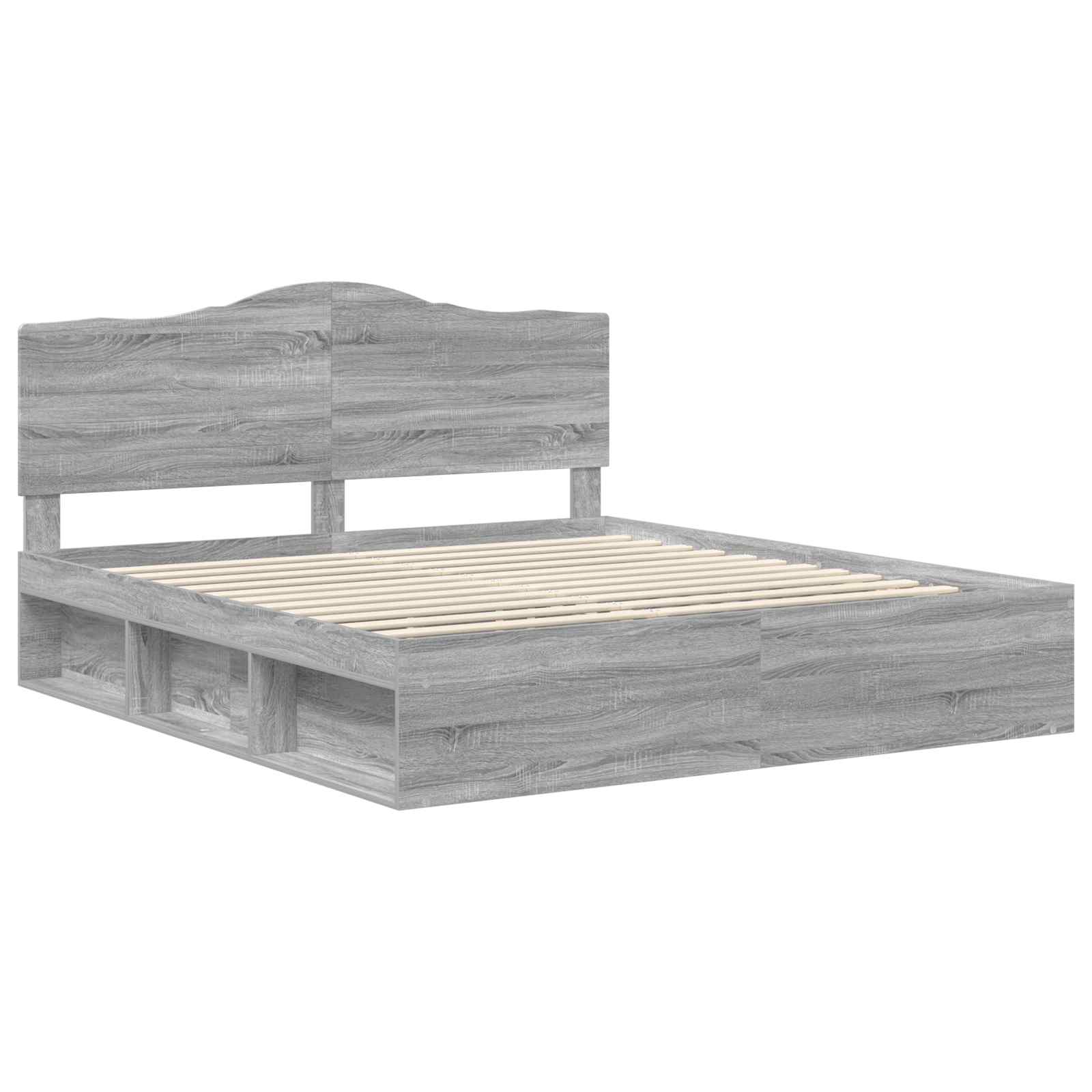 Cadre de lit Gris Sonoma 180 x 200 cm Pin massif - XIOS