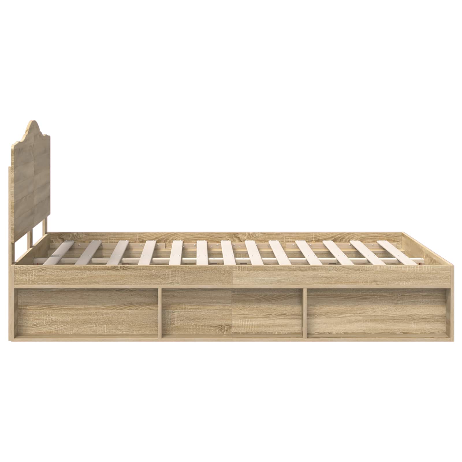 Cadre de lit Chêne Sonoma 150 x 200 cm Pin massif - XIOS