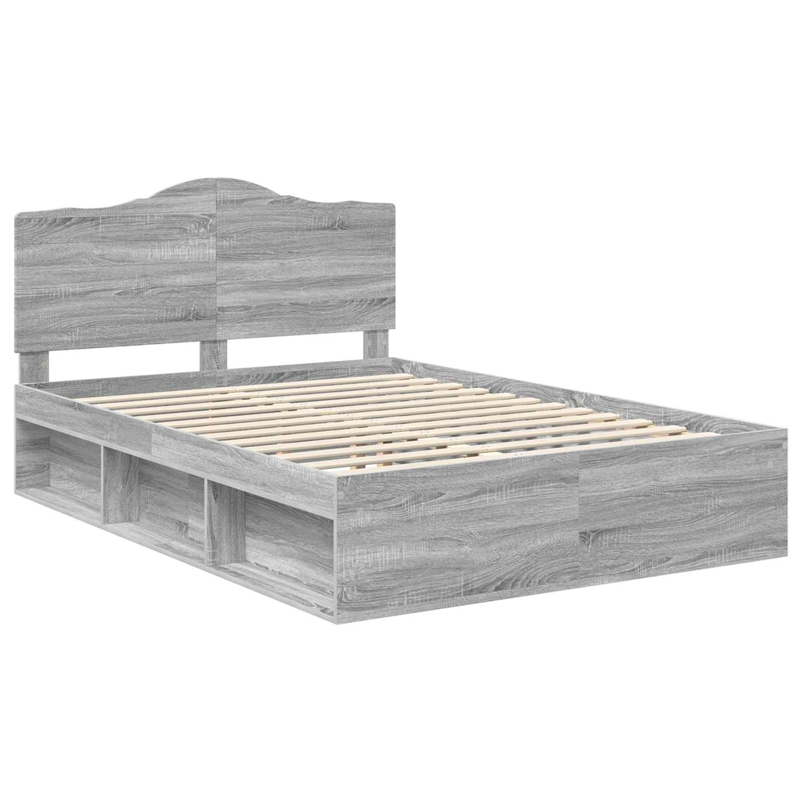 Cadre de lit Gris Sonoma 150 x 200 cm Pin massif