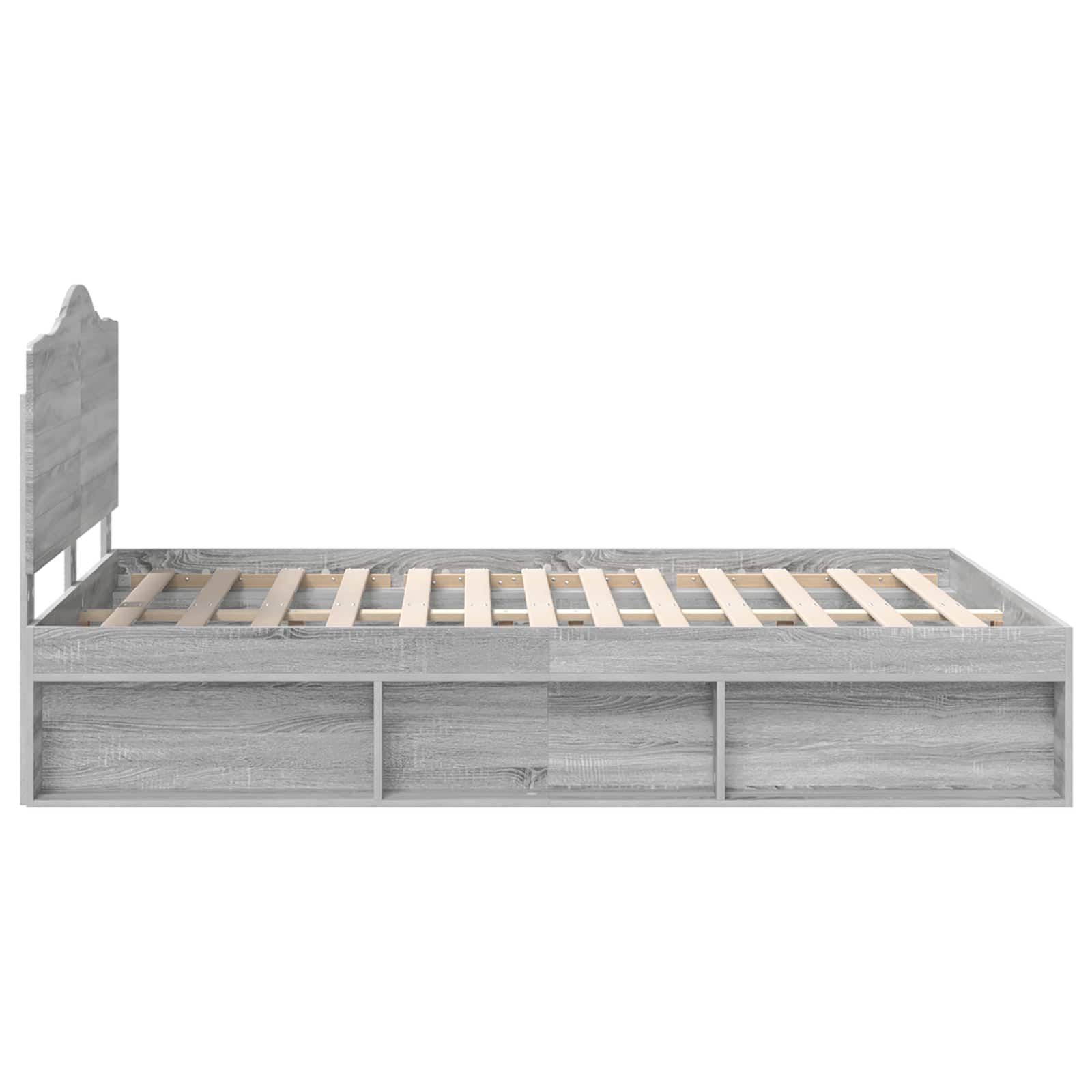 Cadre de lit Gris Sonoma 150 x 200 cm Pin massif