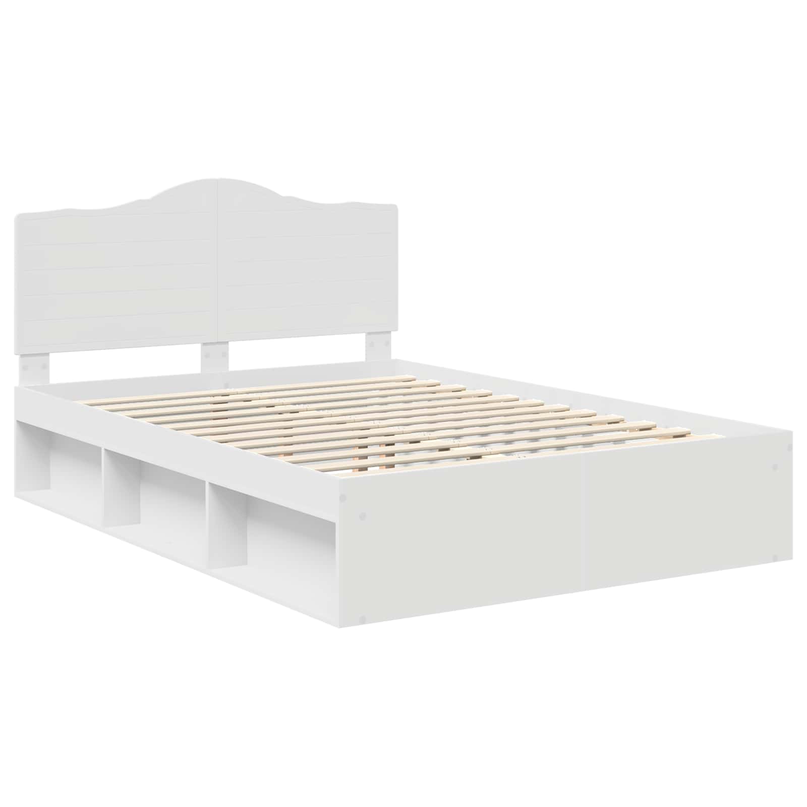 Cadre de lit avec tête de lit Blanc 140 x 200 cm Pin massif - XIOS