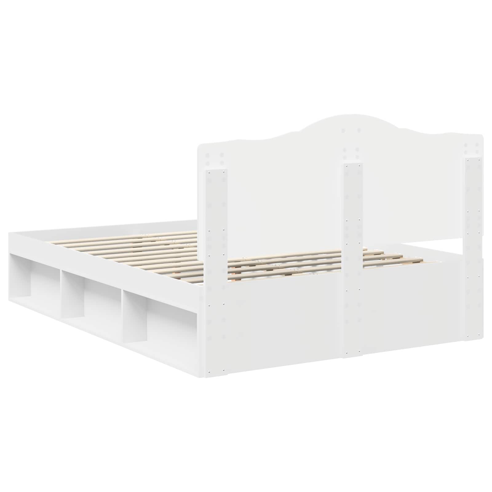 Cadre de lit avec tête de lit Blanc 140 x 200 cm Pin massif - XIOS