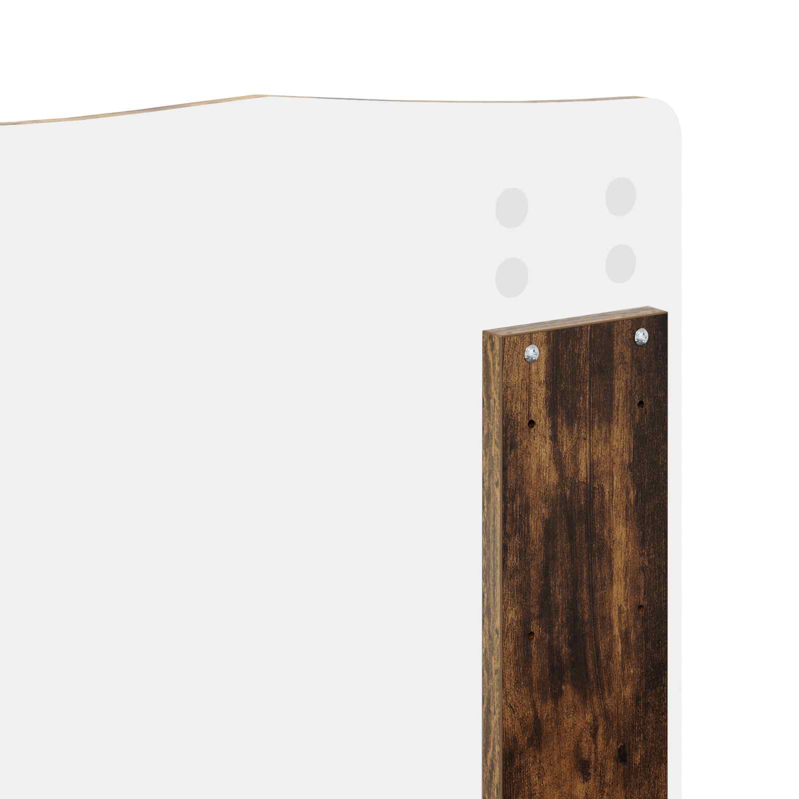 Cadre de lit Chêne fumé 140 x 190 cm Pin massif - XIOS