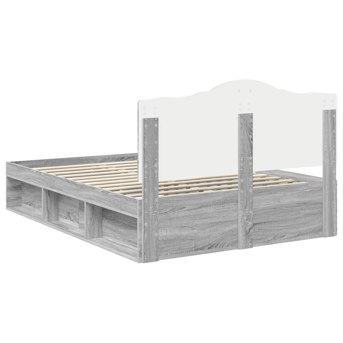 Cadre de lit Gris Sonoma 140 x 190 cm Pin massif
