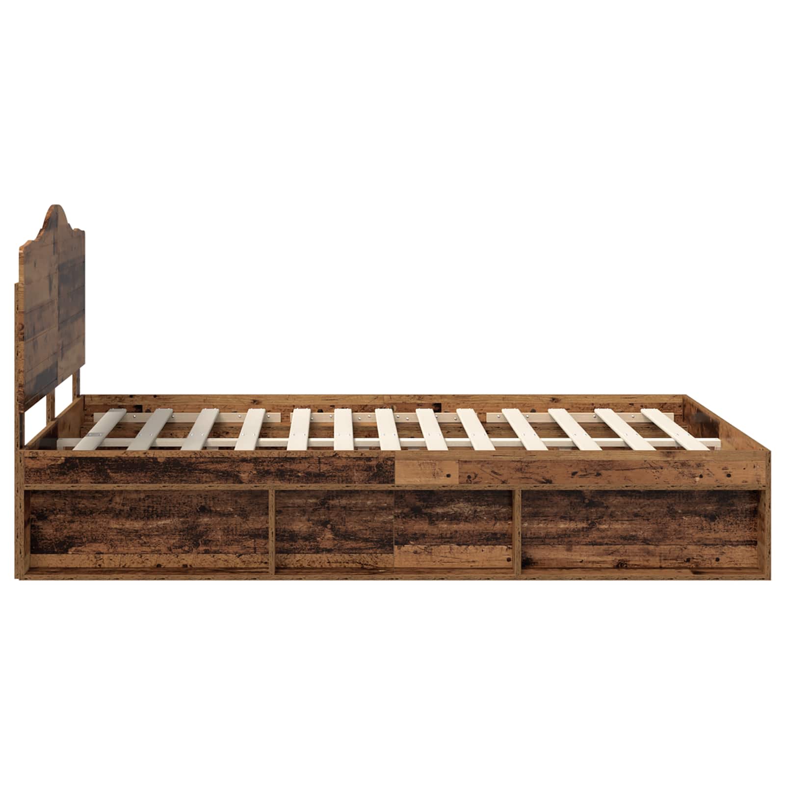 Cadre de lit Bois ancien 140 x 190 cm Pin massif
