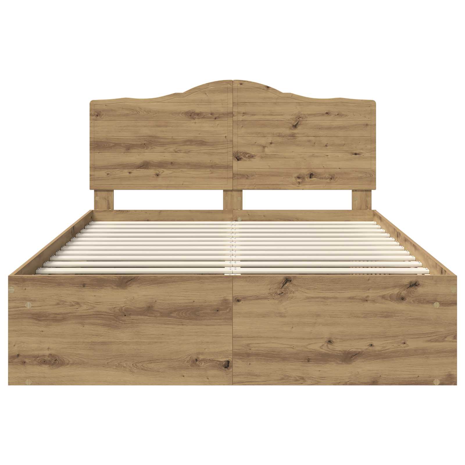 Cadre de lit Chêne artisan 140 x 190 cm Pin massif - XIOS