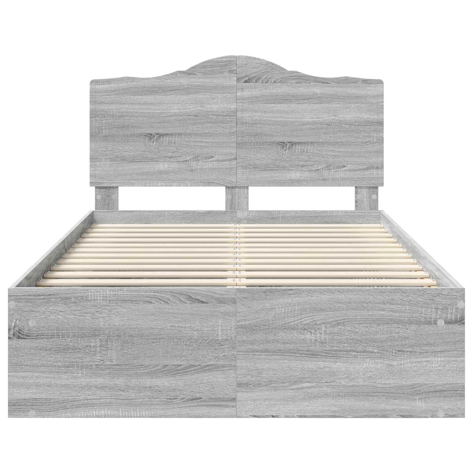 Cadre de lit Gris Sonoma 135 x 190 cm Pin massif