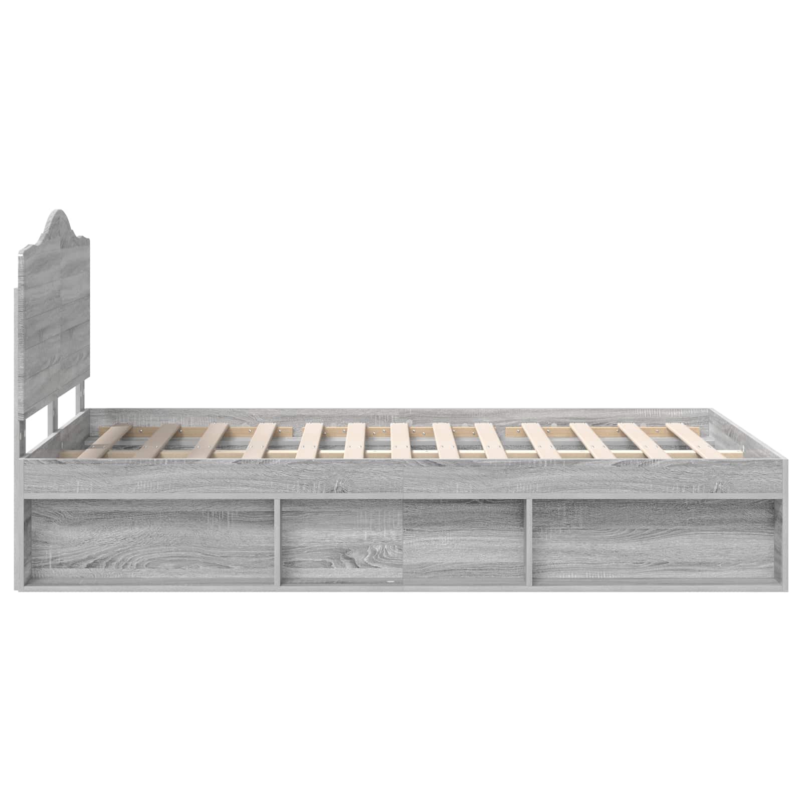 Cadre de lit Gris Sonoma 135 x 190 cm Pin massif