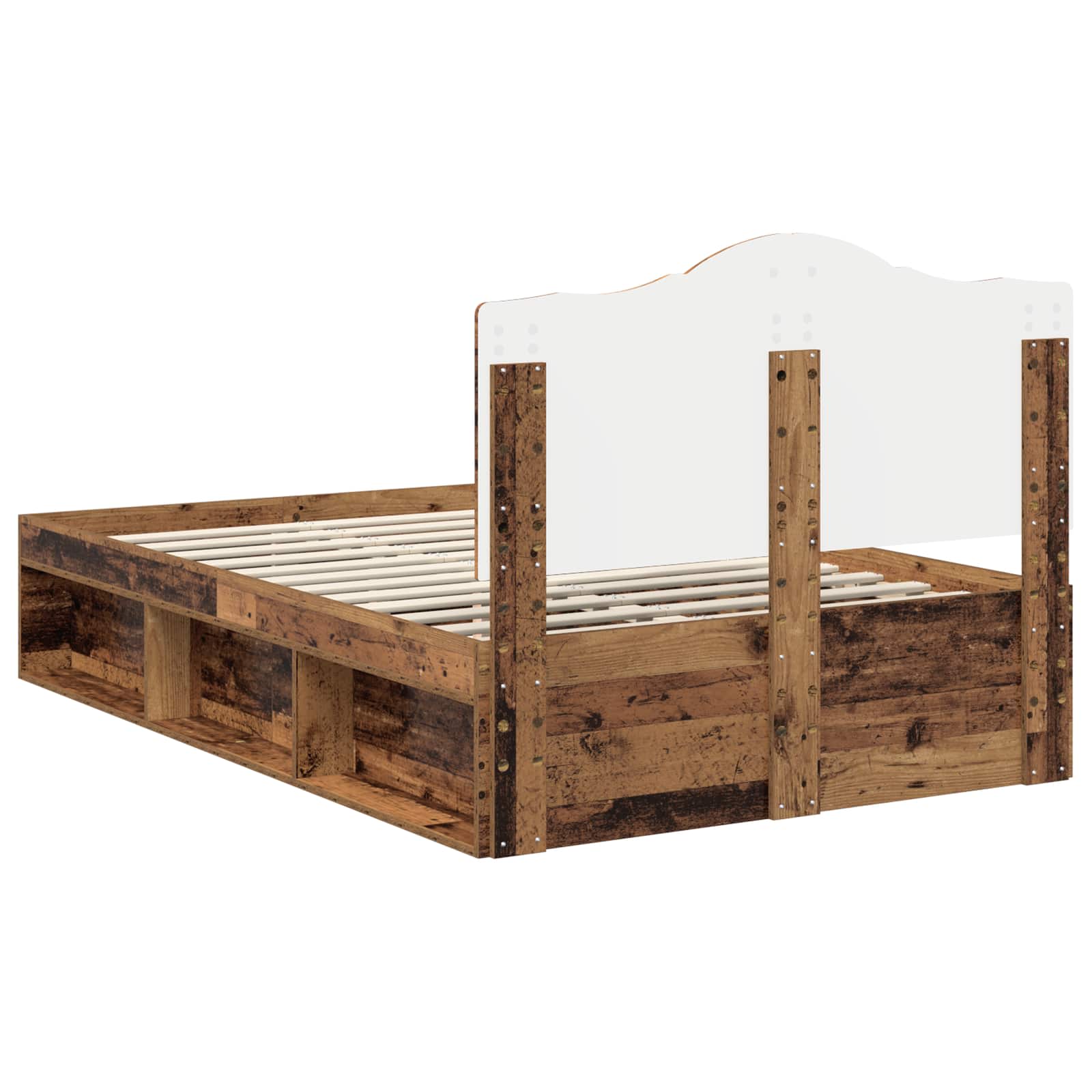 Cadre de lit Bois ancien 135 x 190 cm Pin massif
