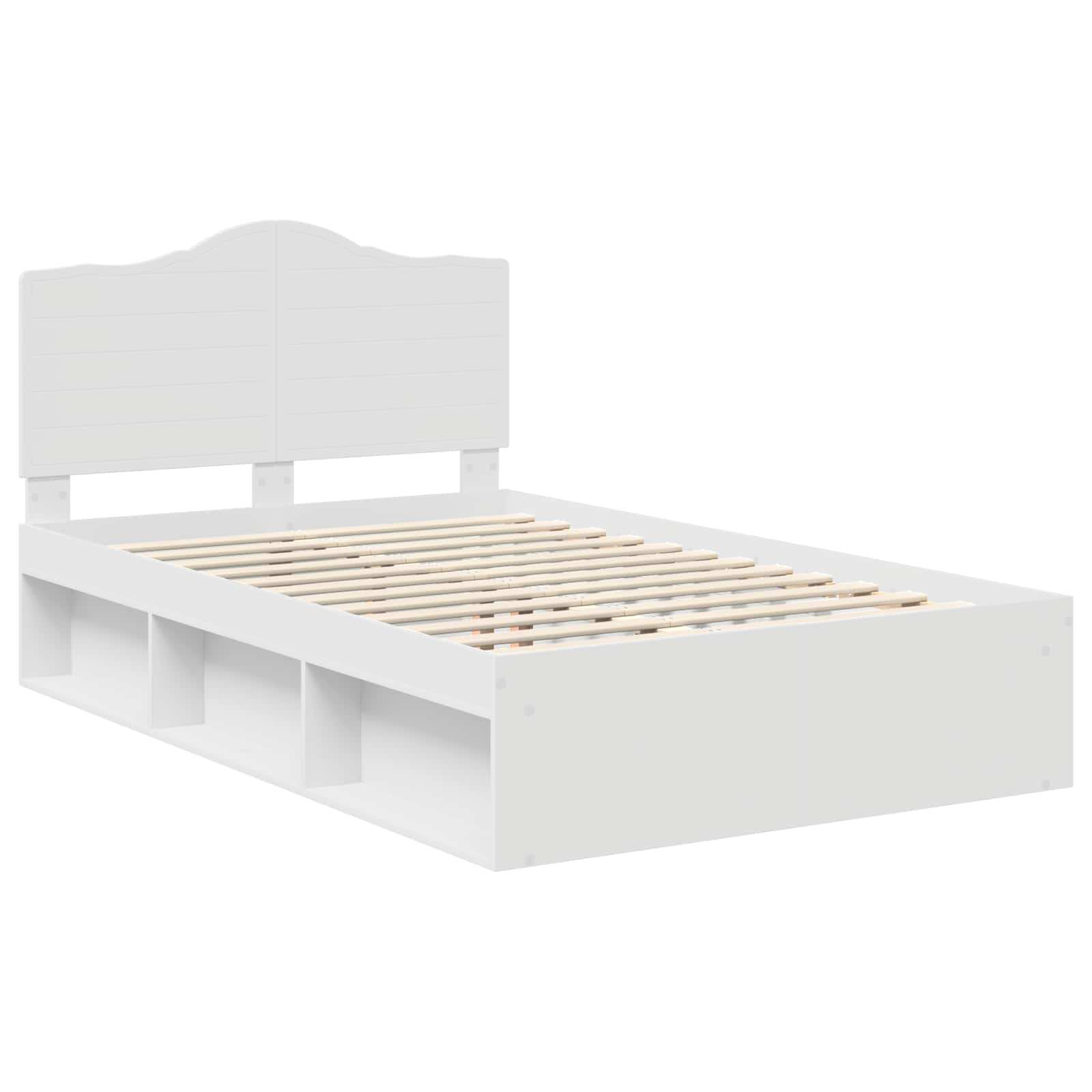 Cadre de lit avec tête de lit Blanc 120 x 200 cm Pin massif - XIOS