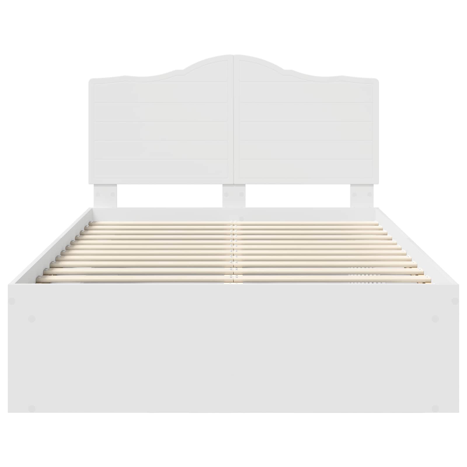 Cadre de lit avec tête de lit Blanc 120 x 200 cm Pin massif - XIOS