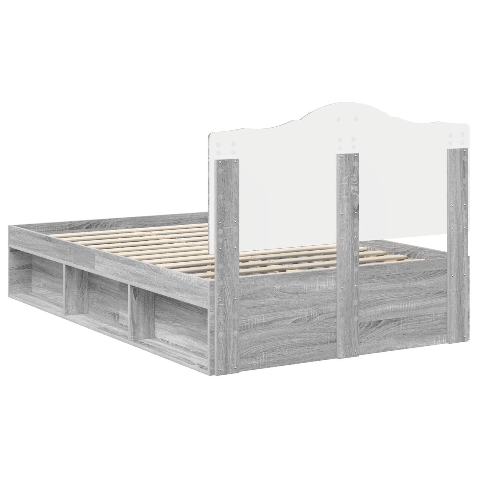 Cadre de lit Gris Sonoma 120 x 200 cm Pin massif