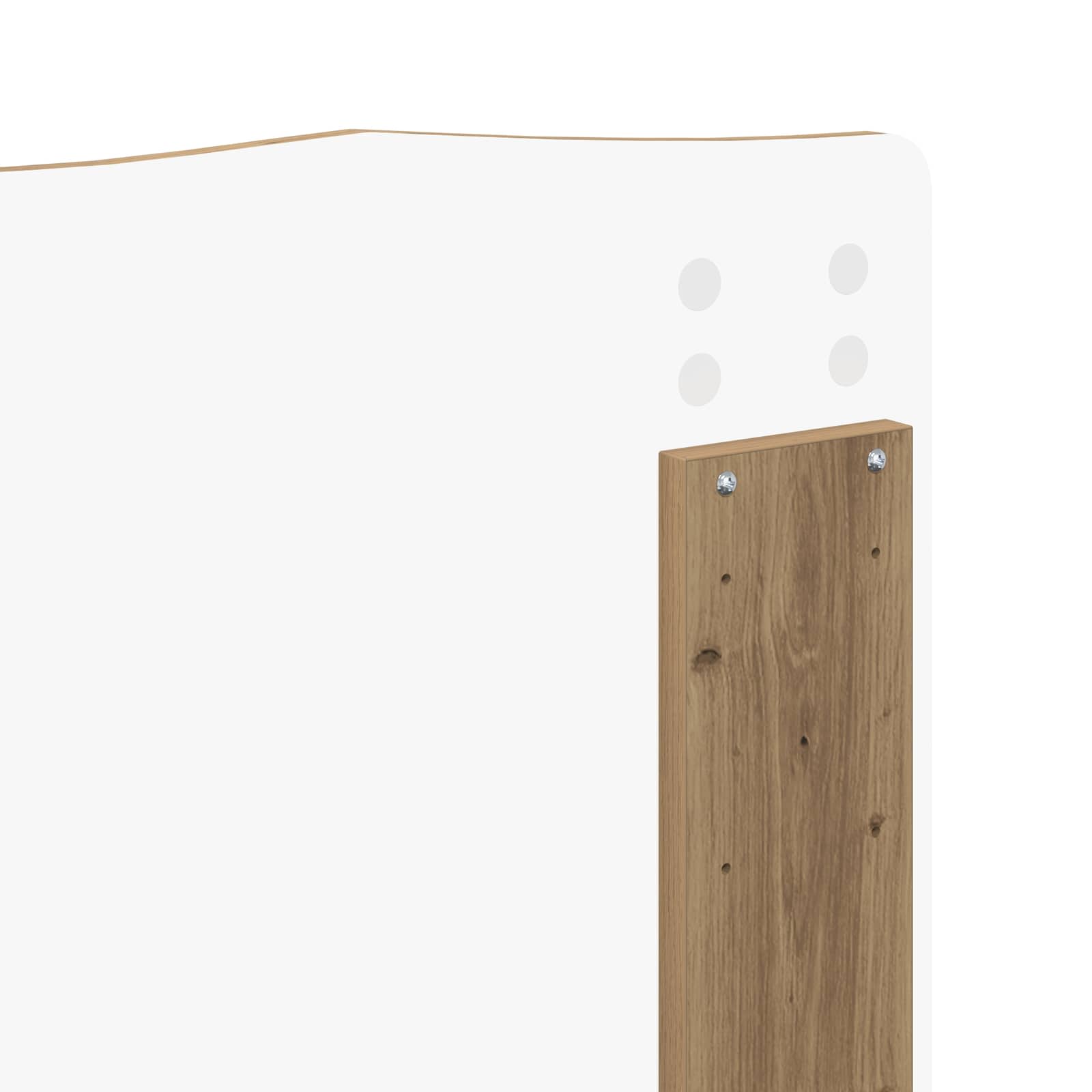Cadre de lit Chêne artisan 120 x 200 cm Pin massif - XIOS