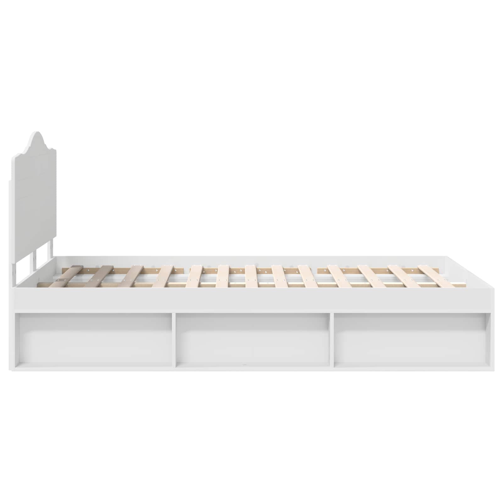 Cadre de lit avec tête de lit Blanc 120 x 190 cm Pin massif - XIOS