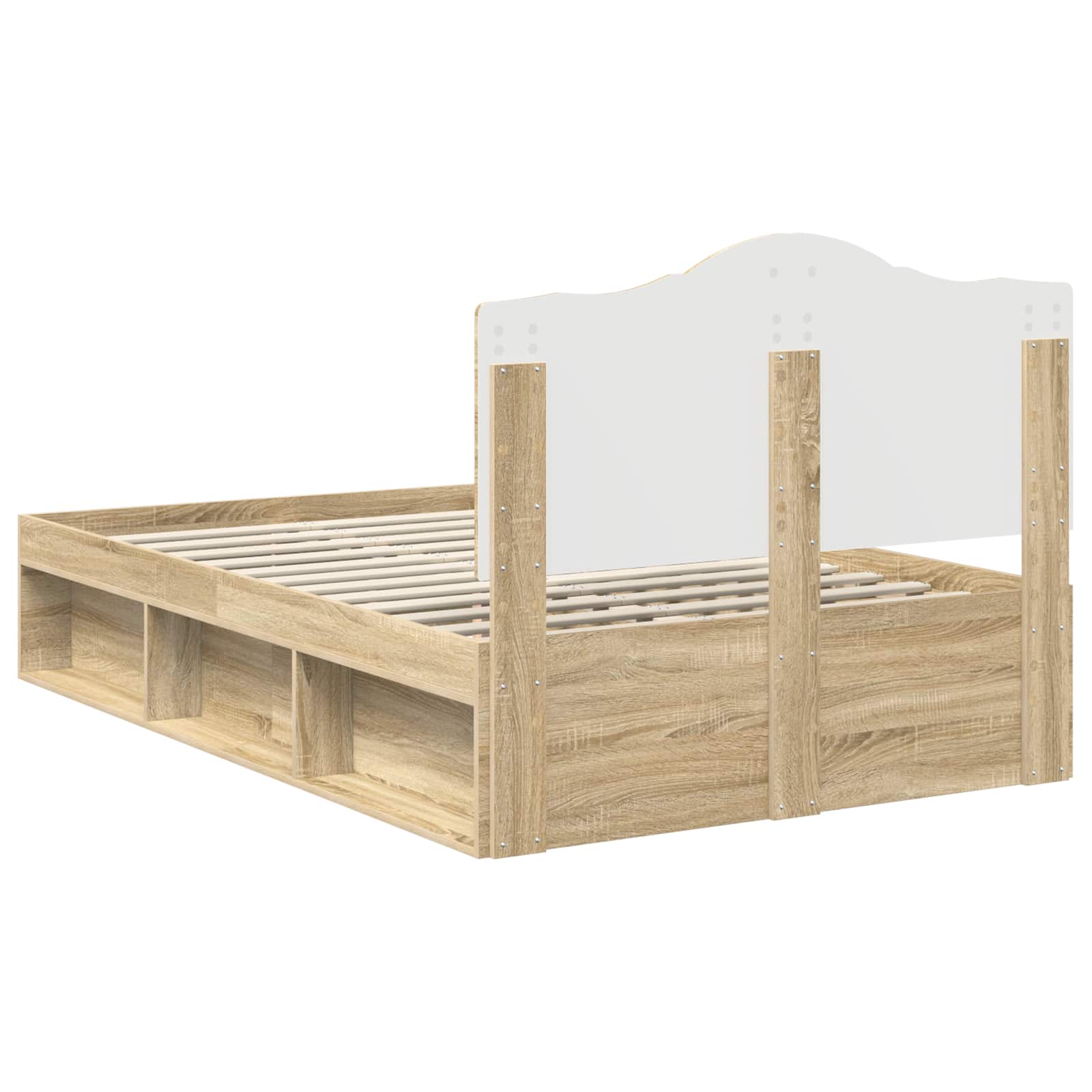 Cadre de lit avec tête de lit Sonoma 120 x 190 cm Pin massif