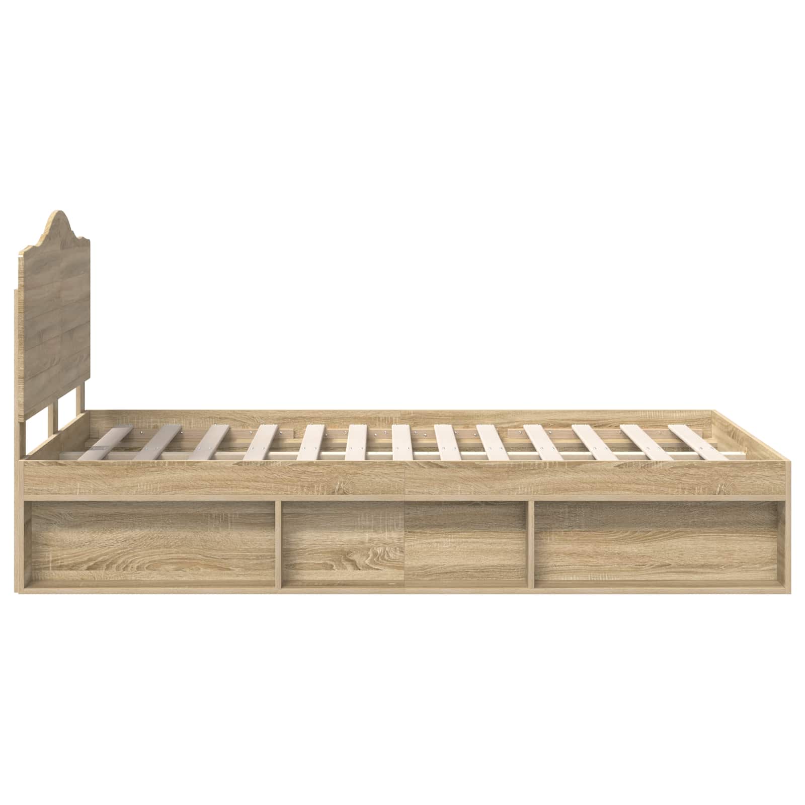Cadre de lit avec tête de lit Sonoma 120 x 190 cm Pin massif