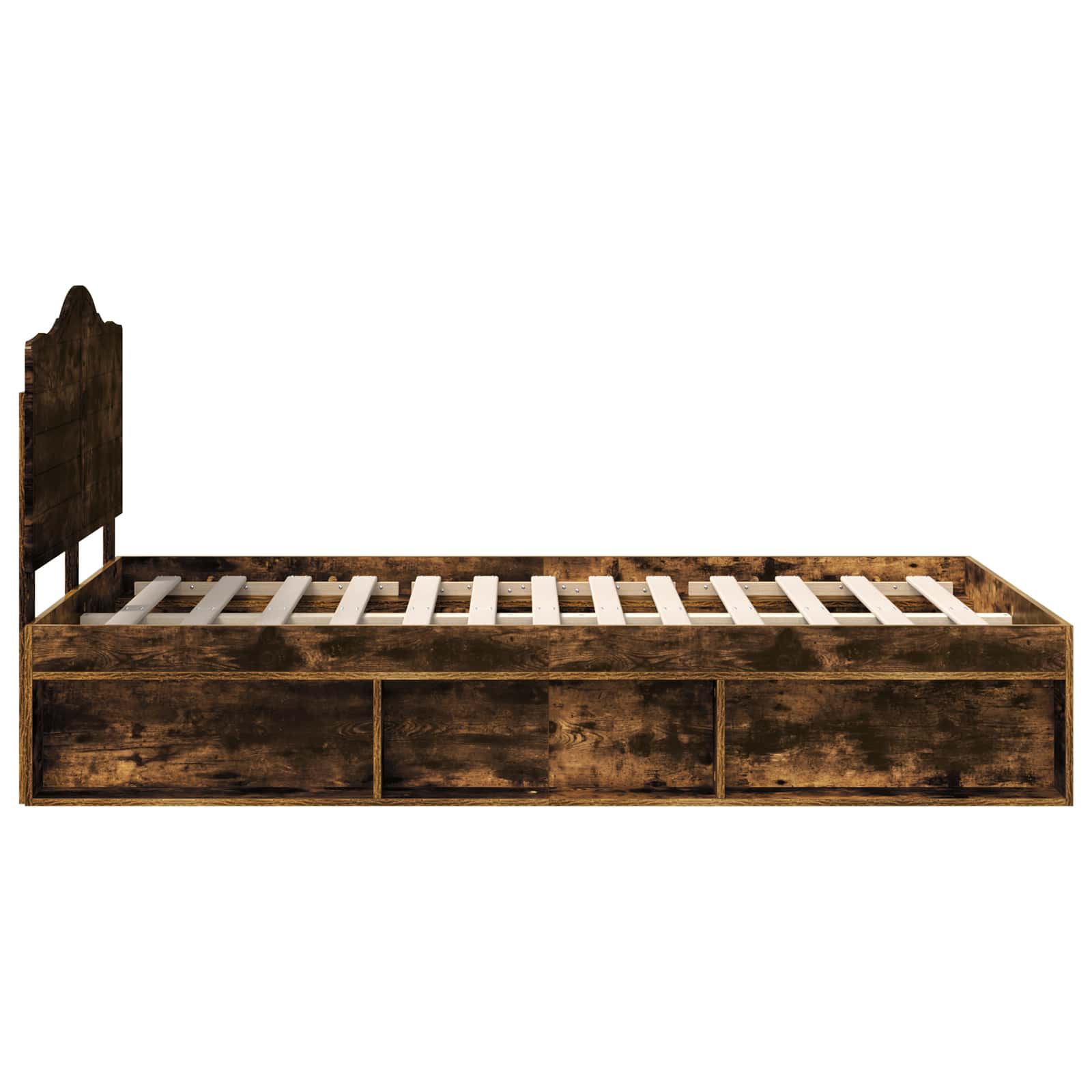 Cadre de lit Chêne fumé 120 x 190 cm Pin massif