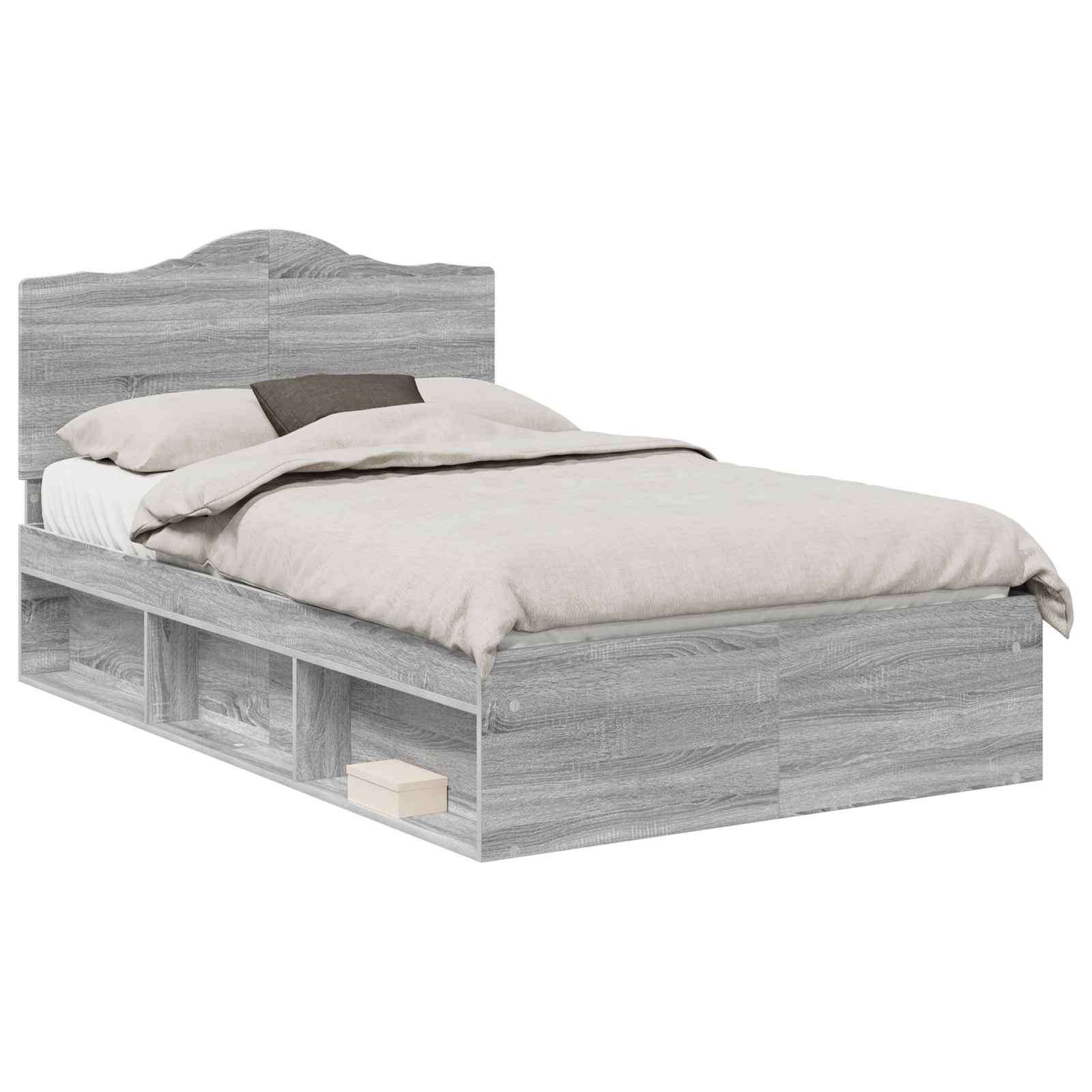 Cadre de lit Gris Sonoma 120 x 190 cm Pin massif