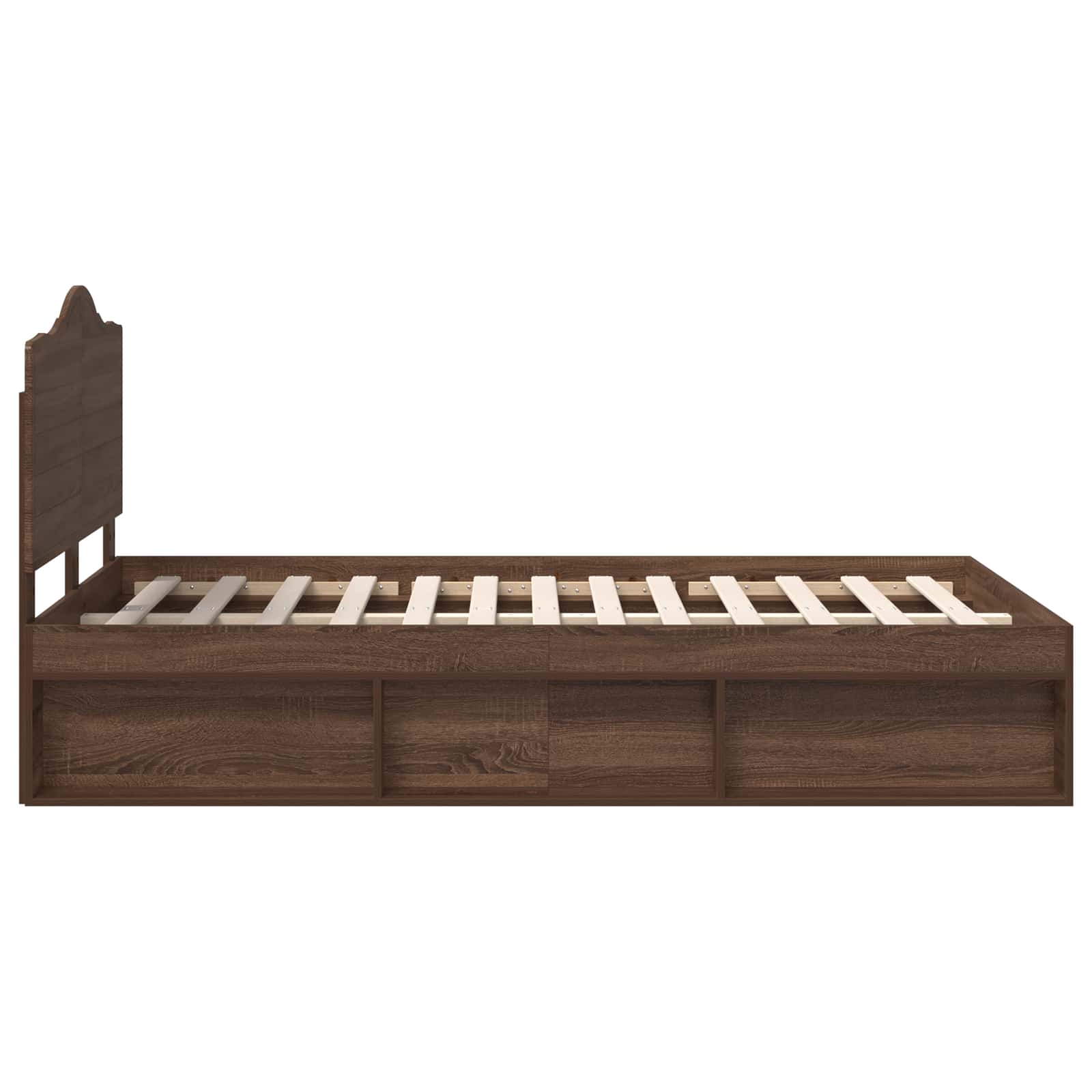 Cadre de lit Chêne brun 120 x 190 cm Pin massif - XIOS