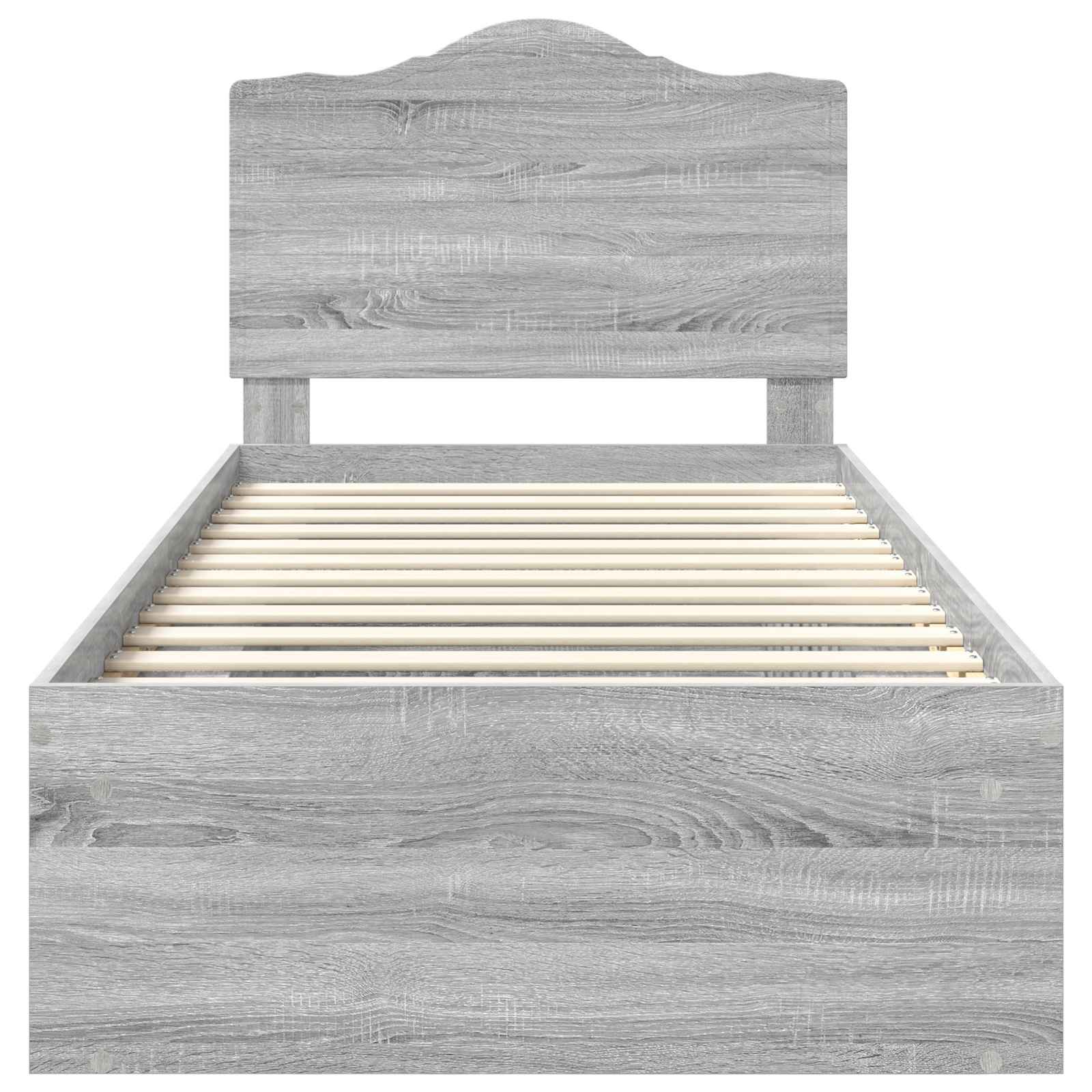 Cadre de lit Gris Sonoma 100 x 200 cm Pin massif - XIOS