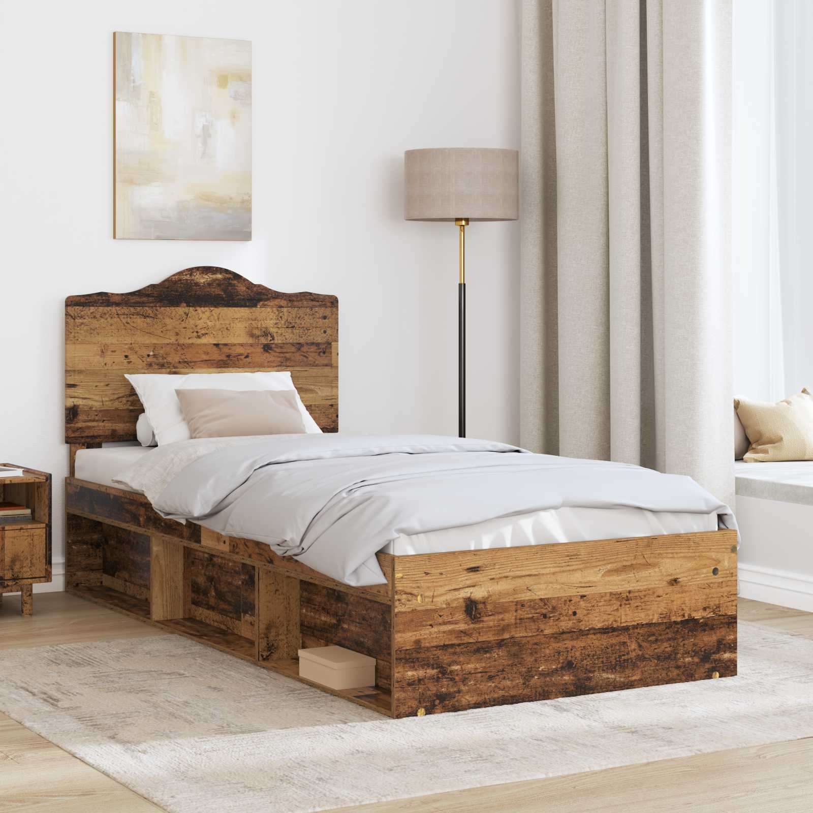 Cadre de lit Bois ancien 100 x 200 cm Pin massif - XIOS