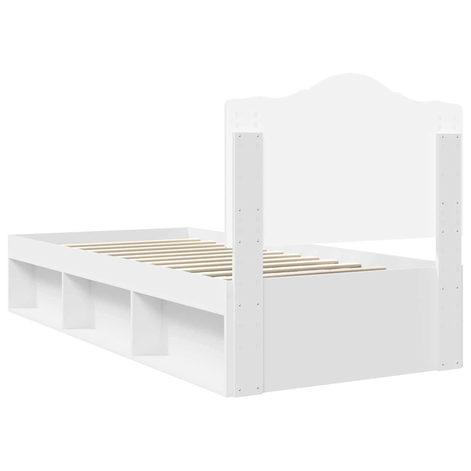 Cadre de lit avec tête de lit Blanc 90 x 200 cm Pin massif - XIOS