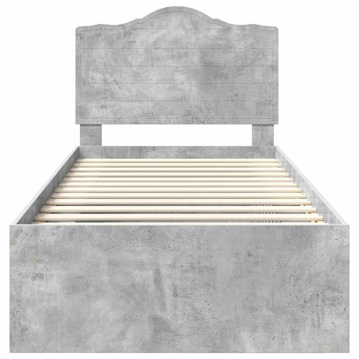 Cadre de lit Gris béton 90 x 200 cm Pin massif
