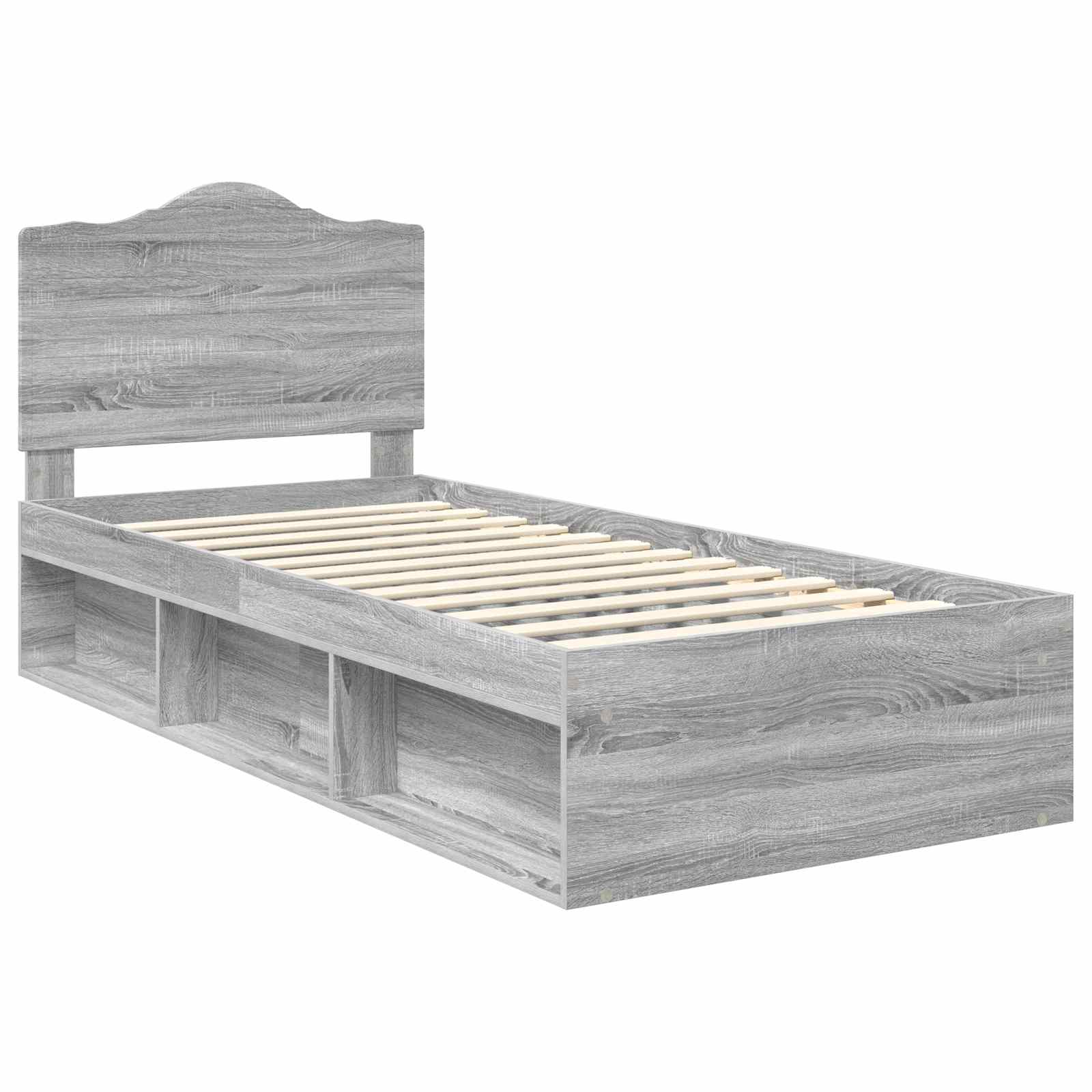 Cadre de lit Gris Sonoma 90 x 200 cm Pin massif - XIOS