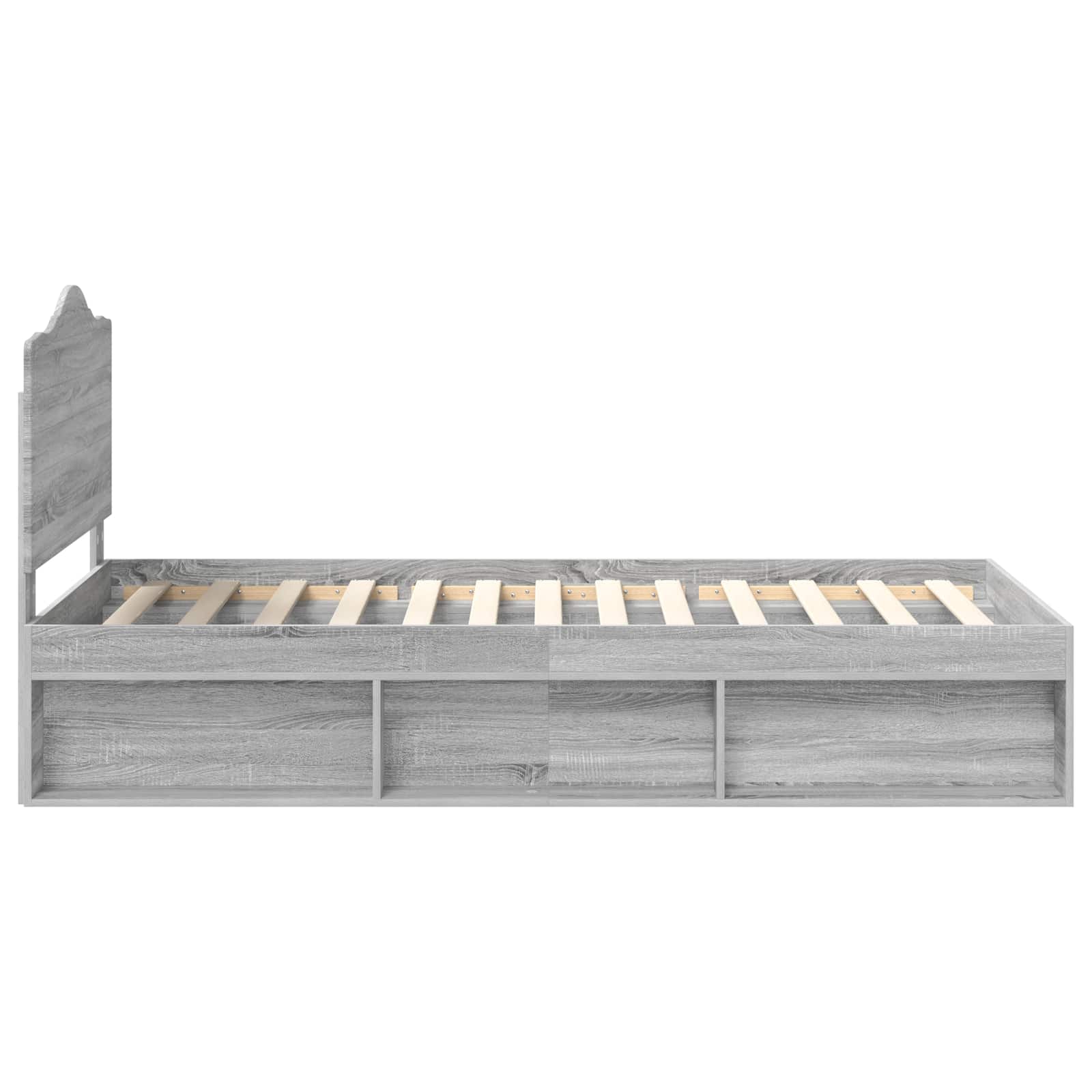 Cadre de lit Gris Sonoma 90 x 190 cm Pin massif - XIOS