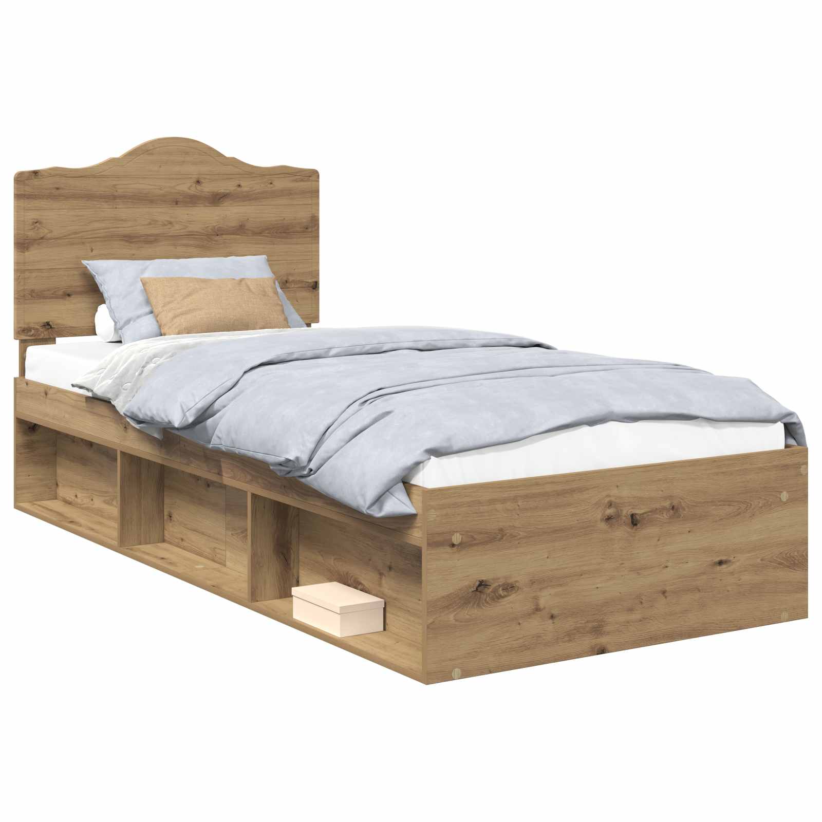 Cadre de lit Chêne artisan 90 x 190 cm Pin massif - XIOS