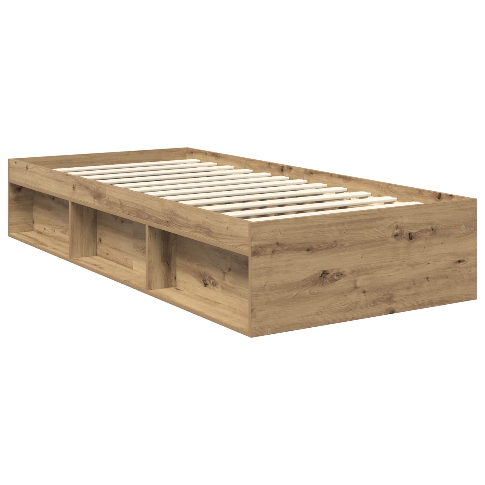 Cadre de lit Chêne artisan 90 x 190 cm Pin massif - XIOS