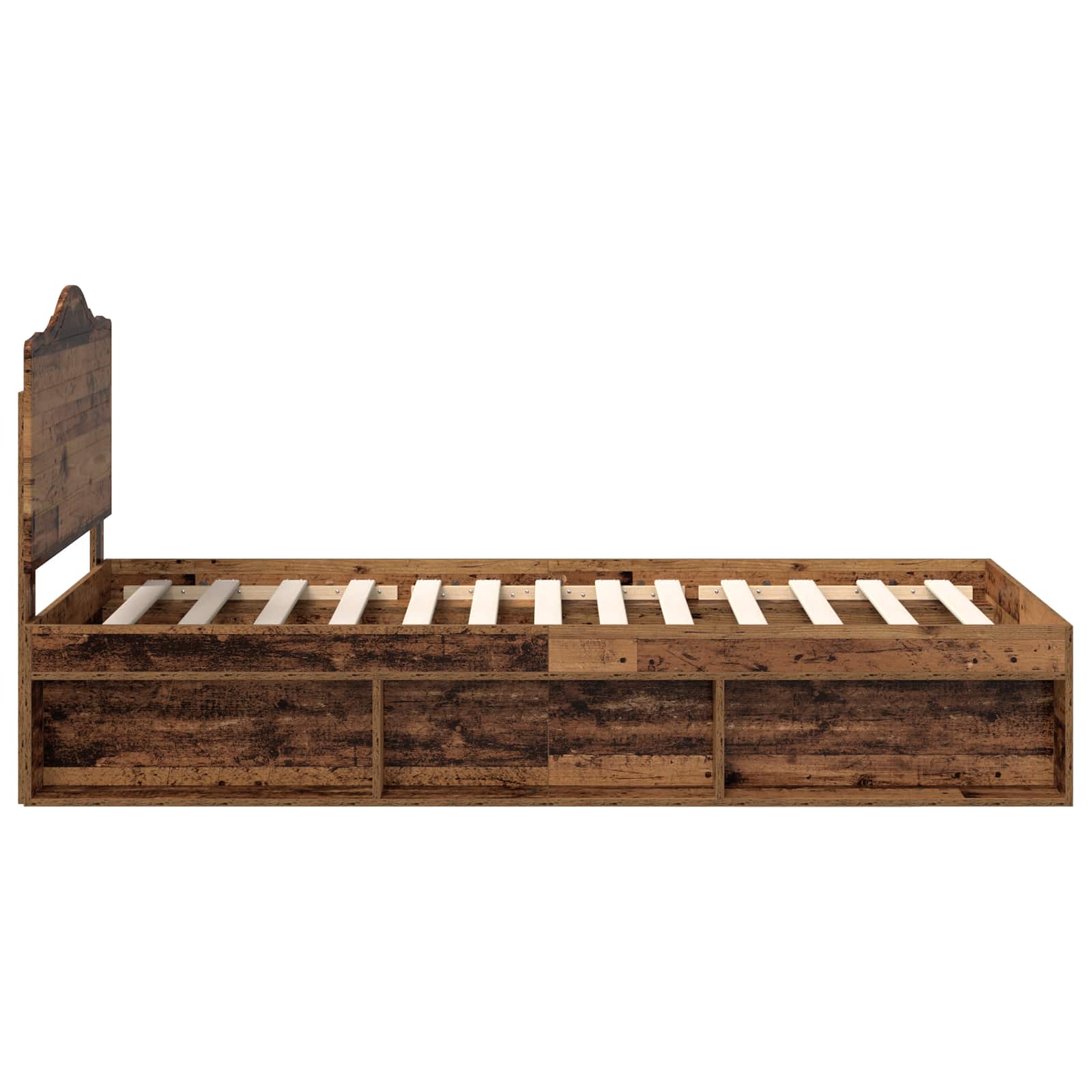 Cadre de lit Bois ancien 75 x 190 cm Pin massif