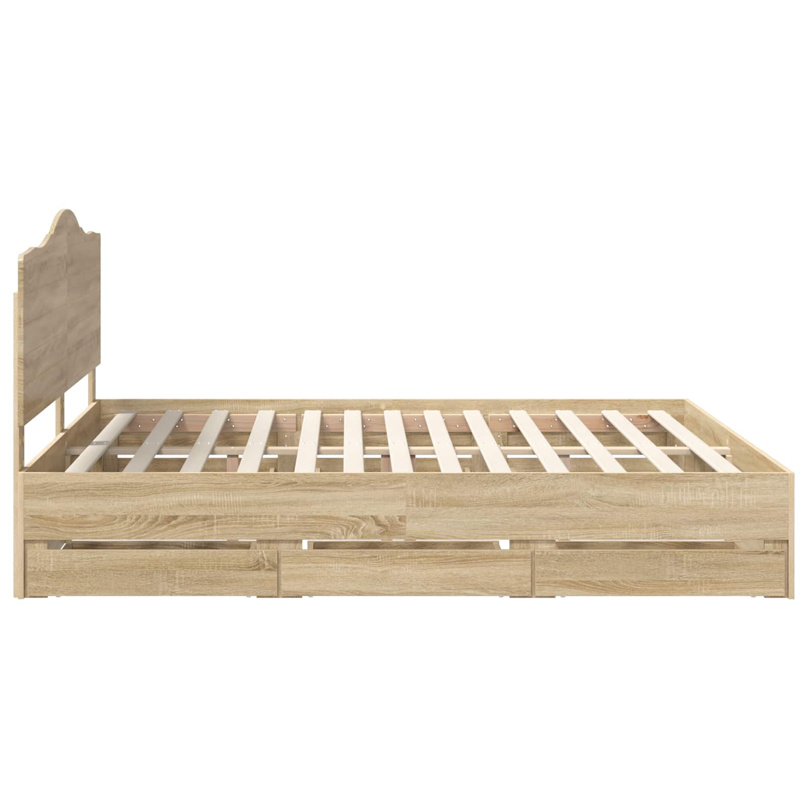 Cadre de lit Chêne Sonoma 200 x 200 cm Bois Ingénierie - XIOS