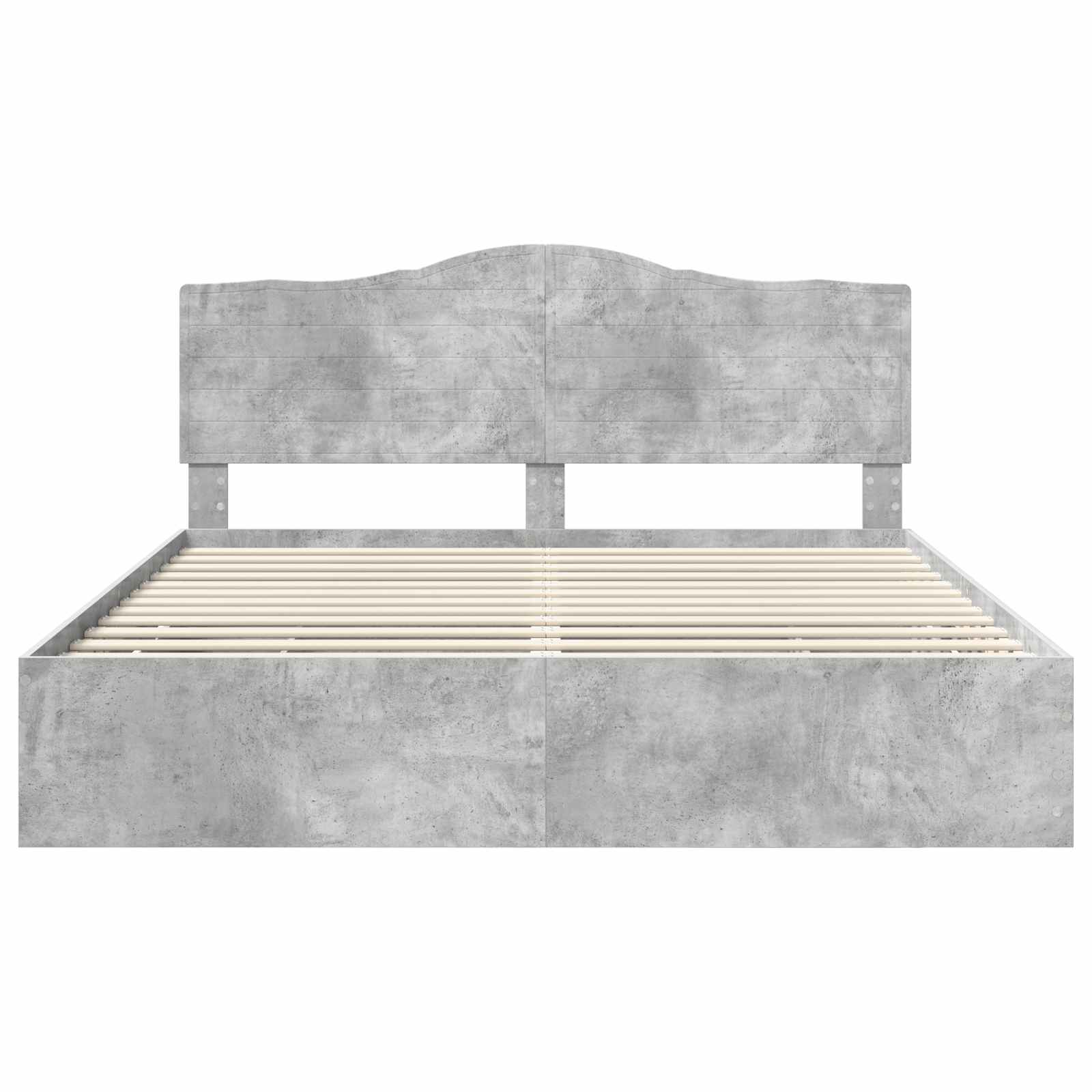 Cadre de lit Gris Béton 200 x 200 cm Bois Ingénierie - XIOS